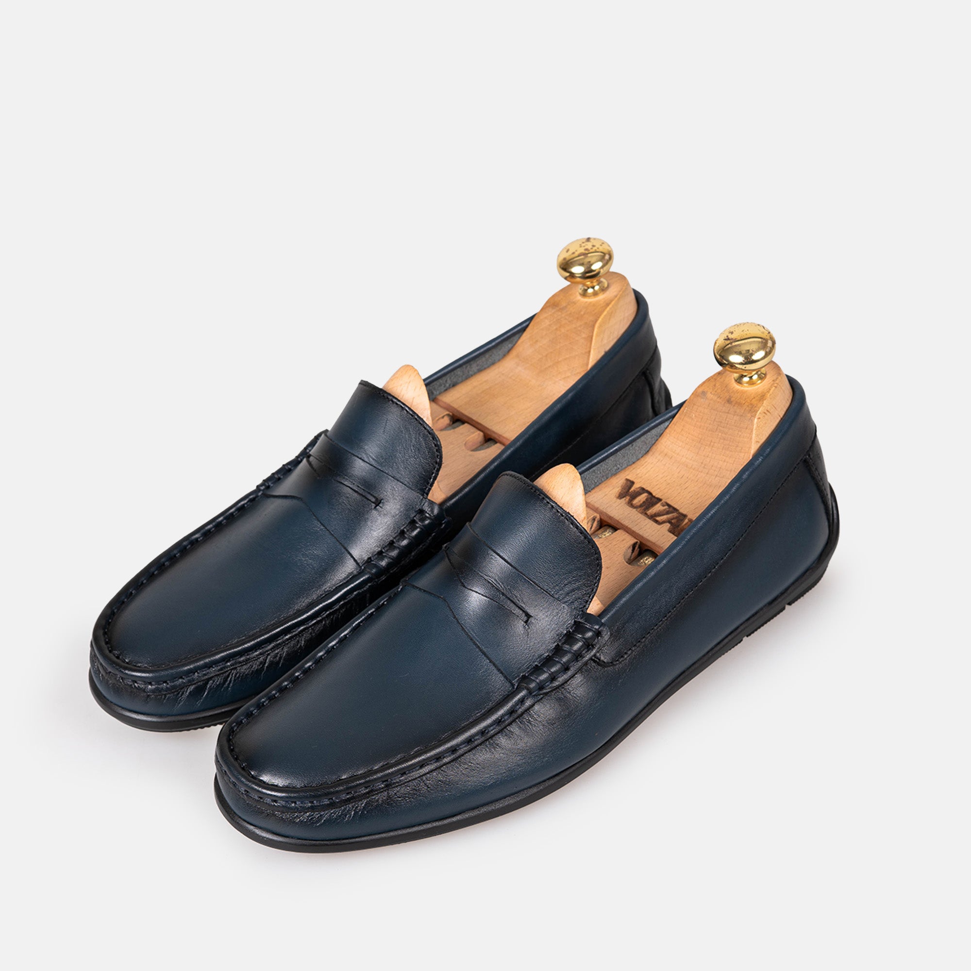 Volzak 5420 Mocassin en cuir Bleu