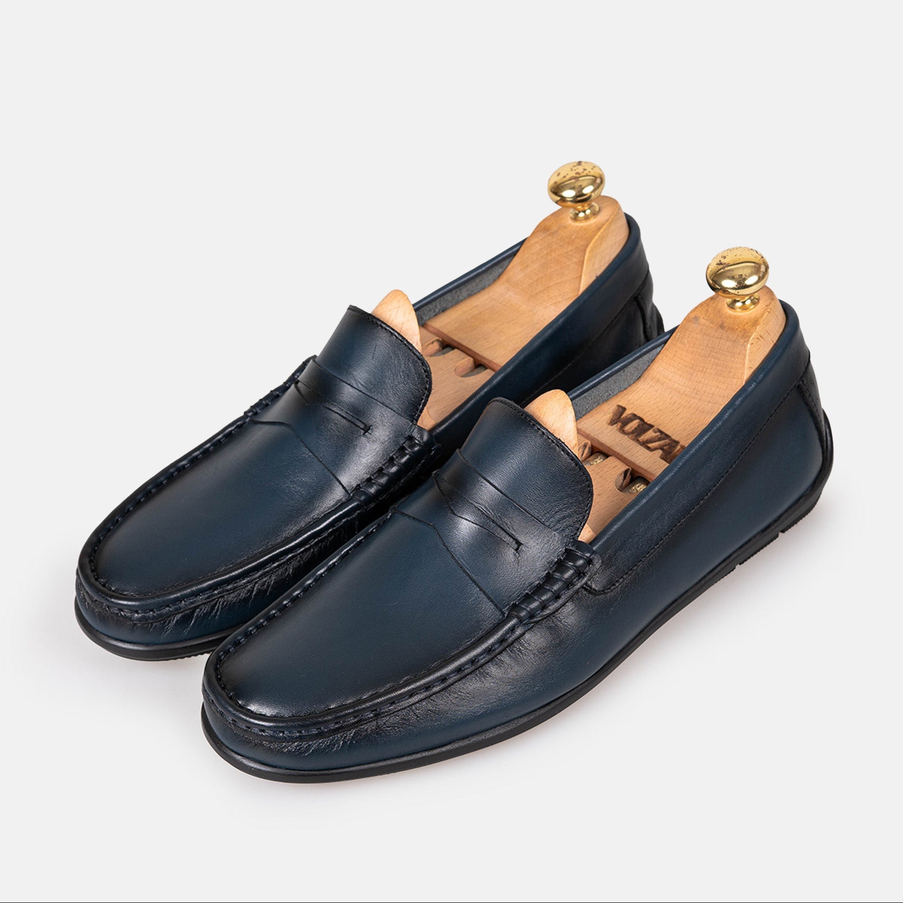 Volzak 5420 Mocassin en cuir Bleu