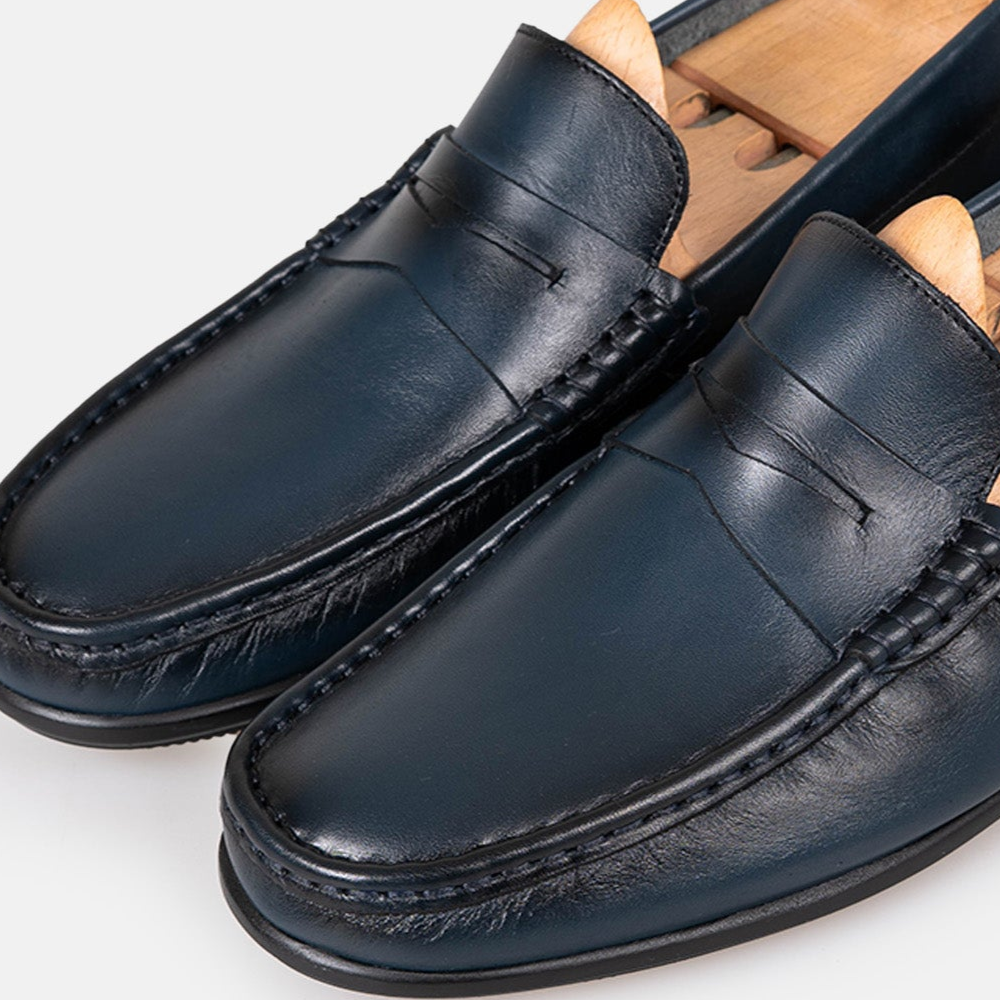 Volzak 5420 Mocassin en cuir Bleu