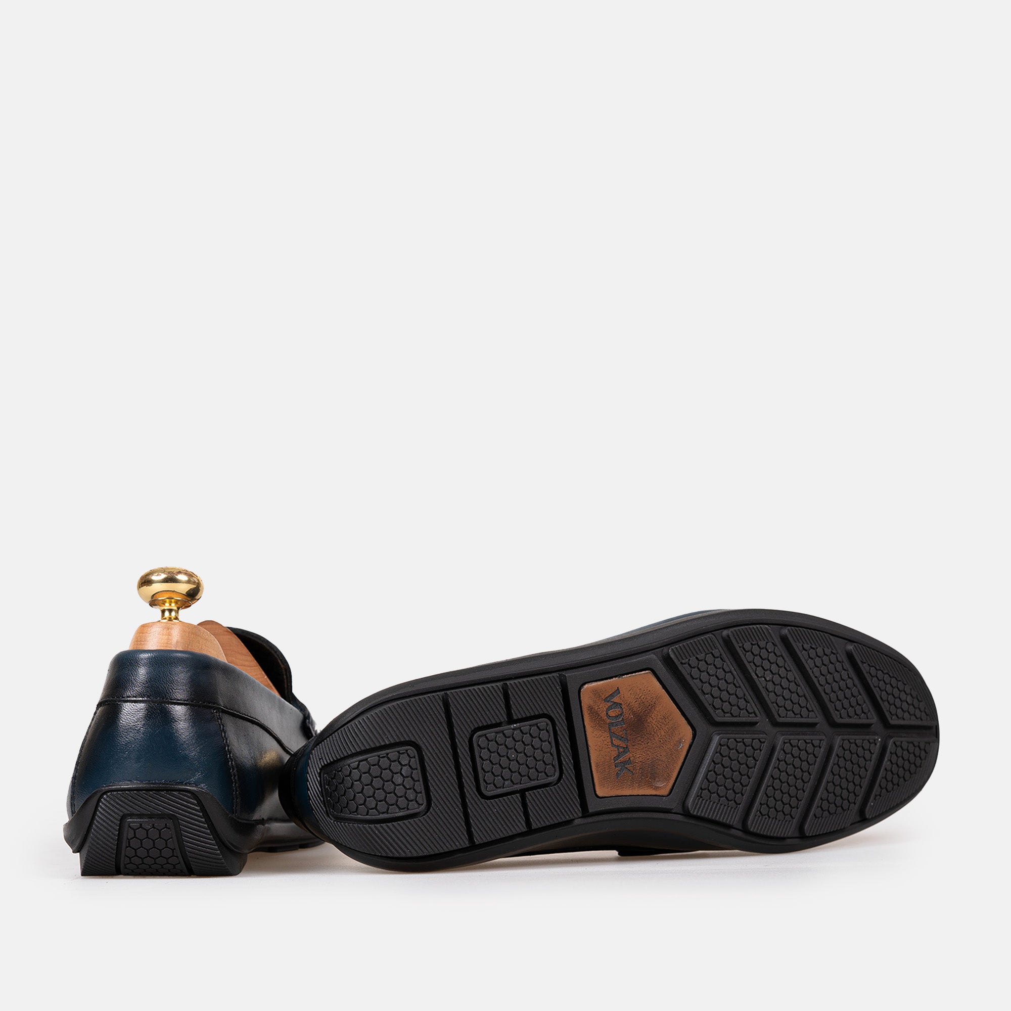 Volzak 5420 Mocassin en cuir Bleu