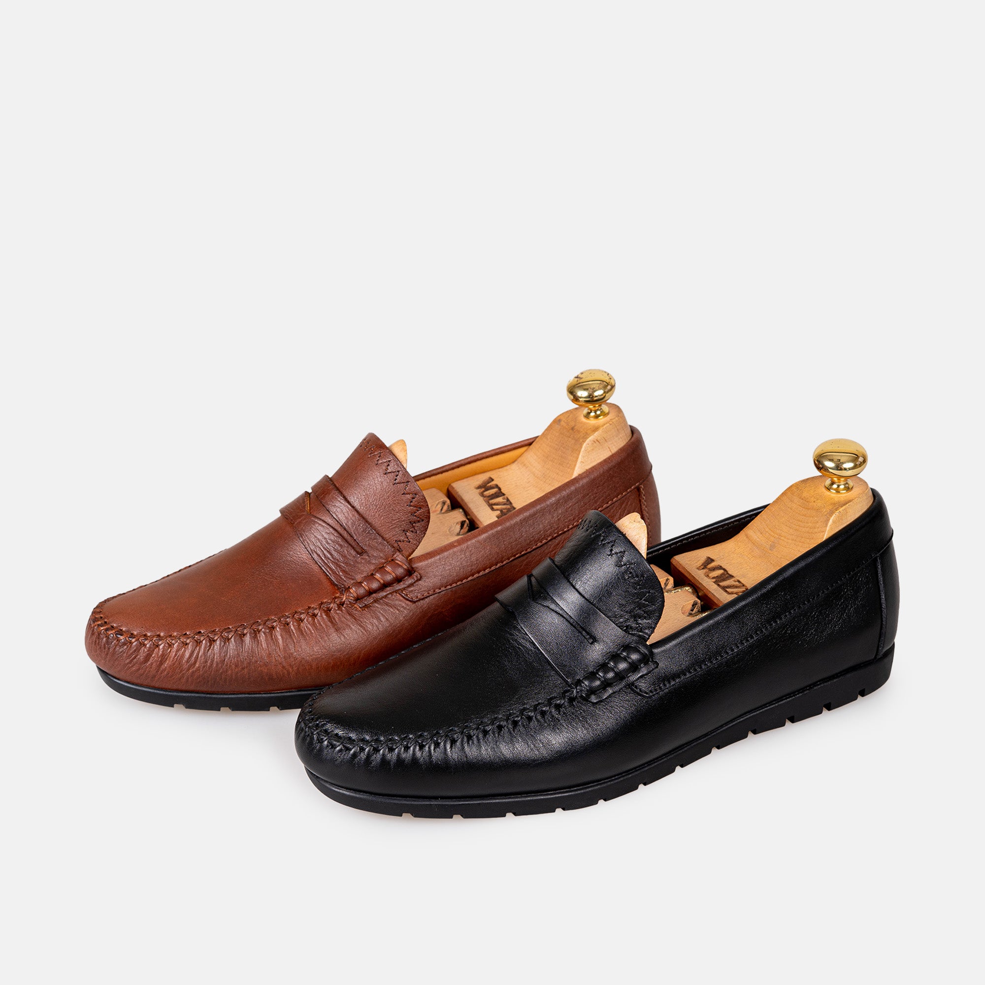Volzak 0100 Mocassin en cuir Camel