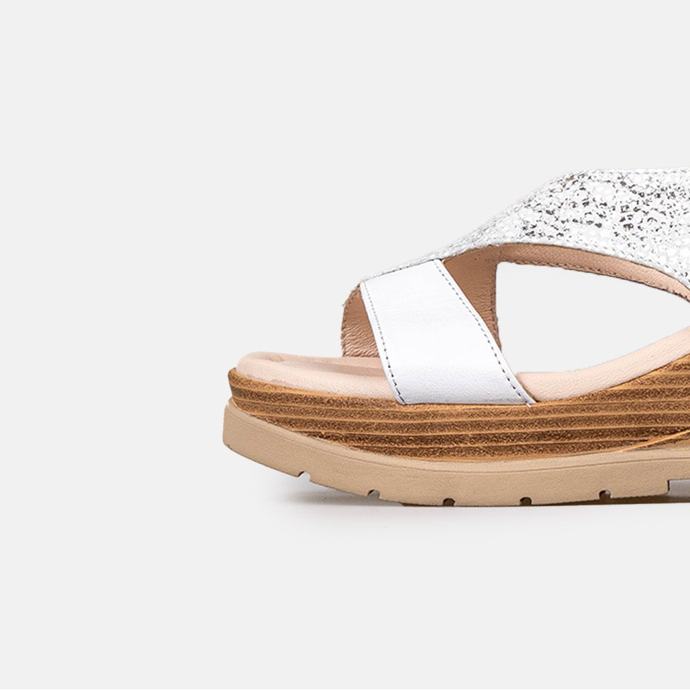 Volzak 5014 Sandale en cuir Blanc