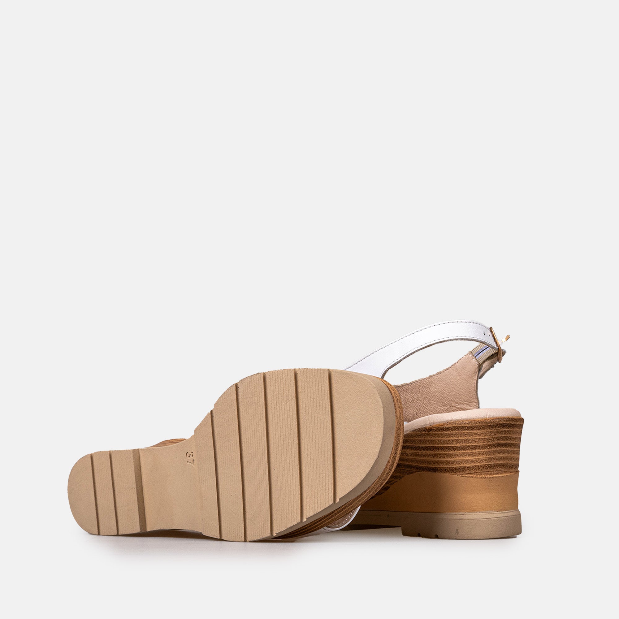 Volzak 5014 Sandale en cuir Blanc
