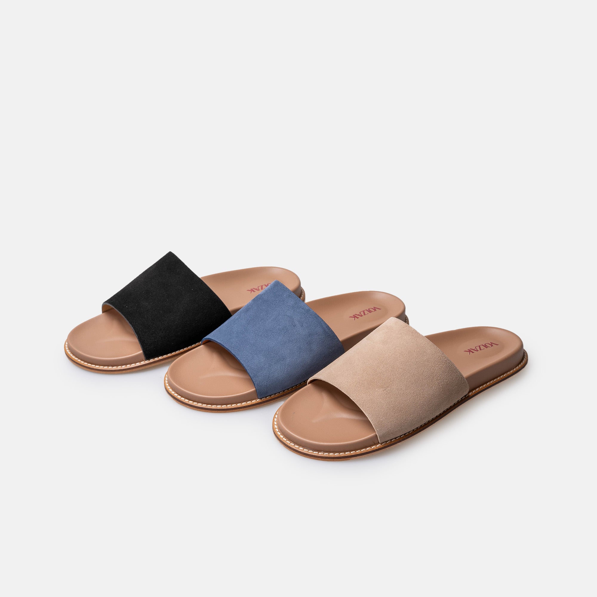 Volzak 521 Sandale en daim Noir