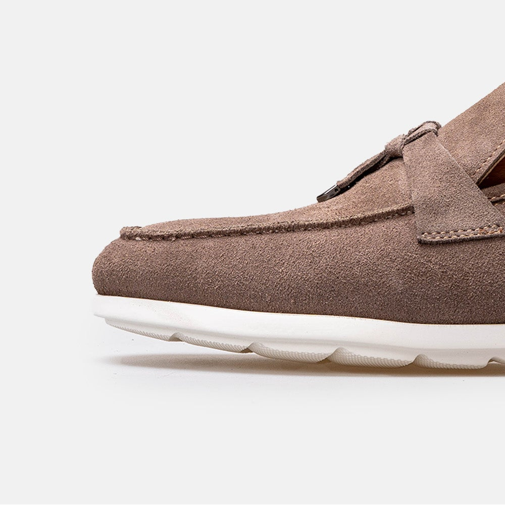 Volzak 3062 Mocassin en daim Taupe