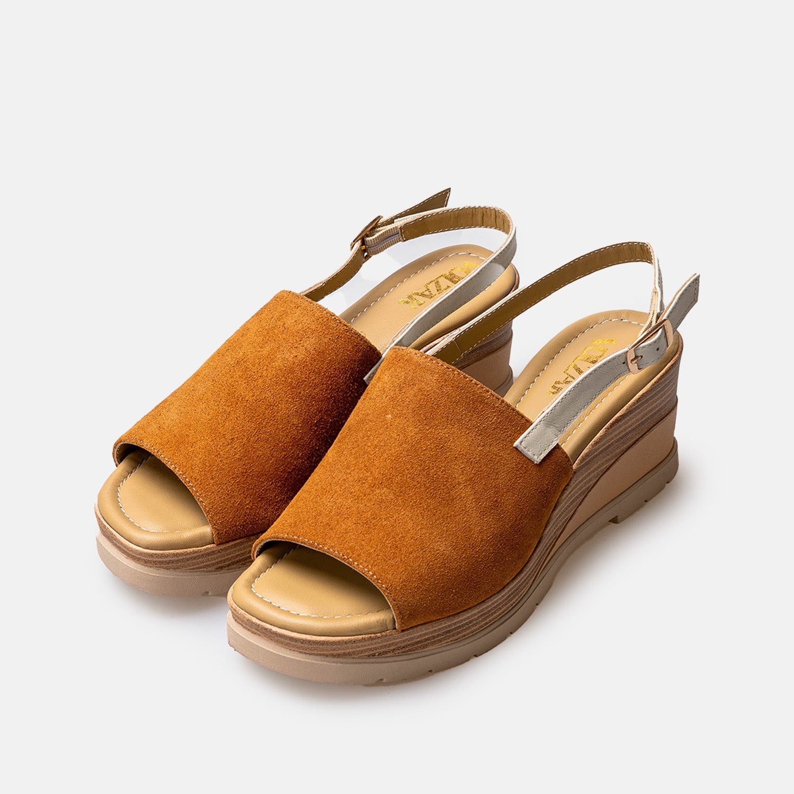 Volzak 5010 Sandale en daim Camel