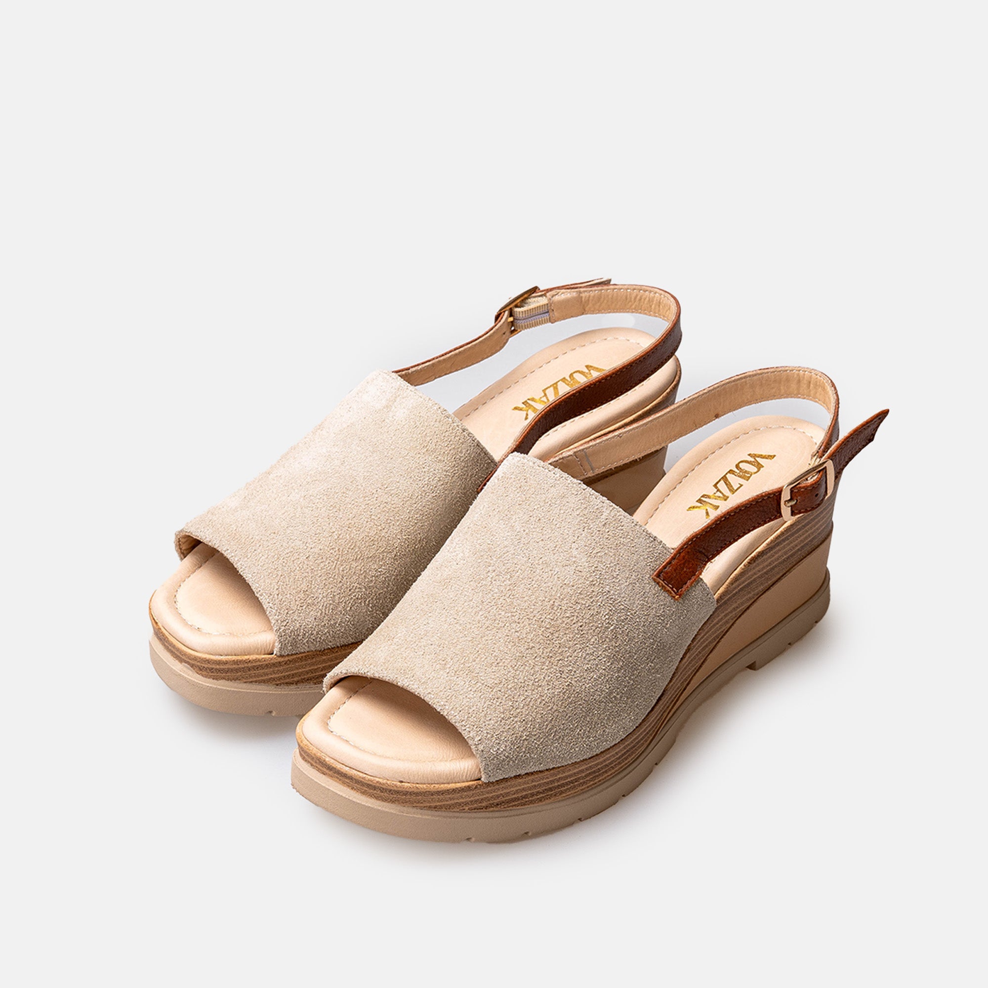 Volzak 5010 Sandale en daim Beige