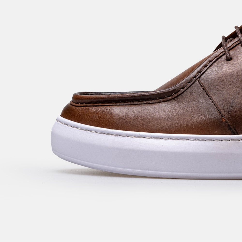 Volzak 5418 basket en cuir Marron Vintage