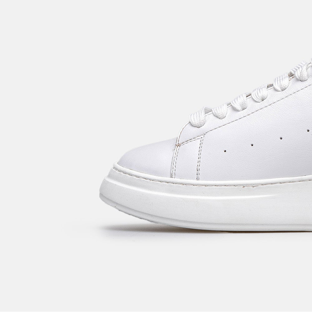 Volzak 3001 Basket en cuir Blanc pêche clair