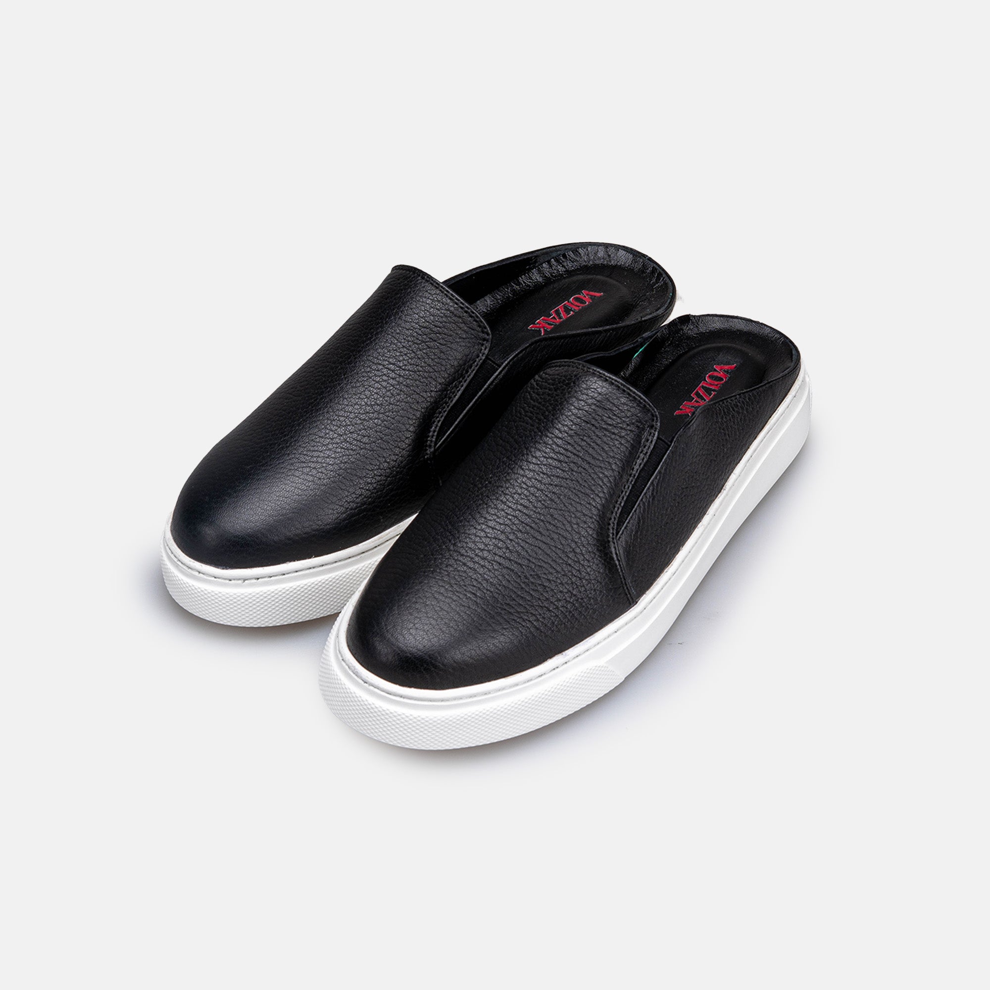 Volzak 301 Mule en cuir Noir