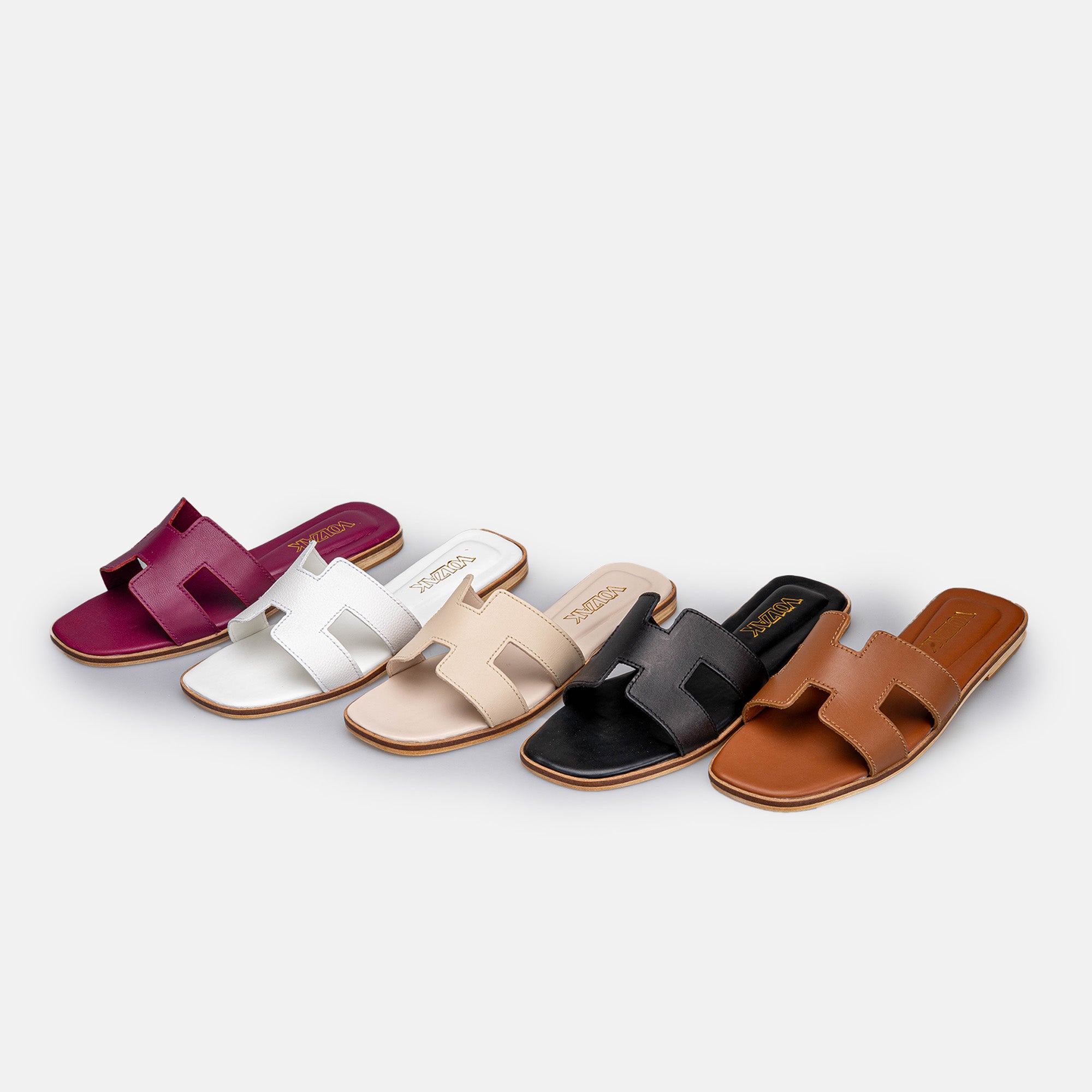 Volzak 900 Sandale en cuir Rose indien