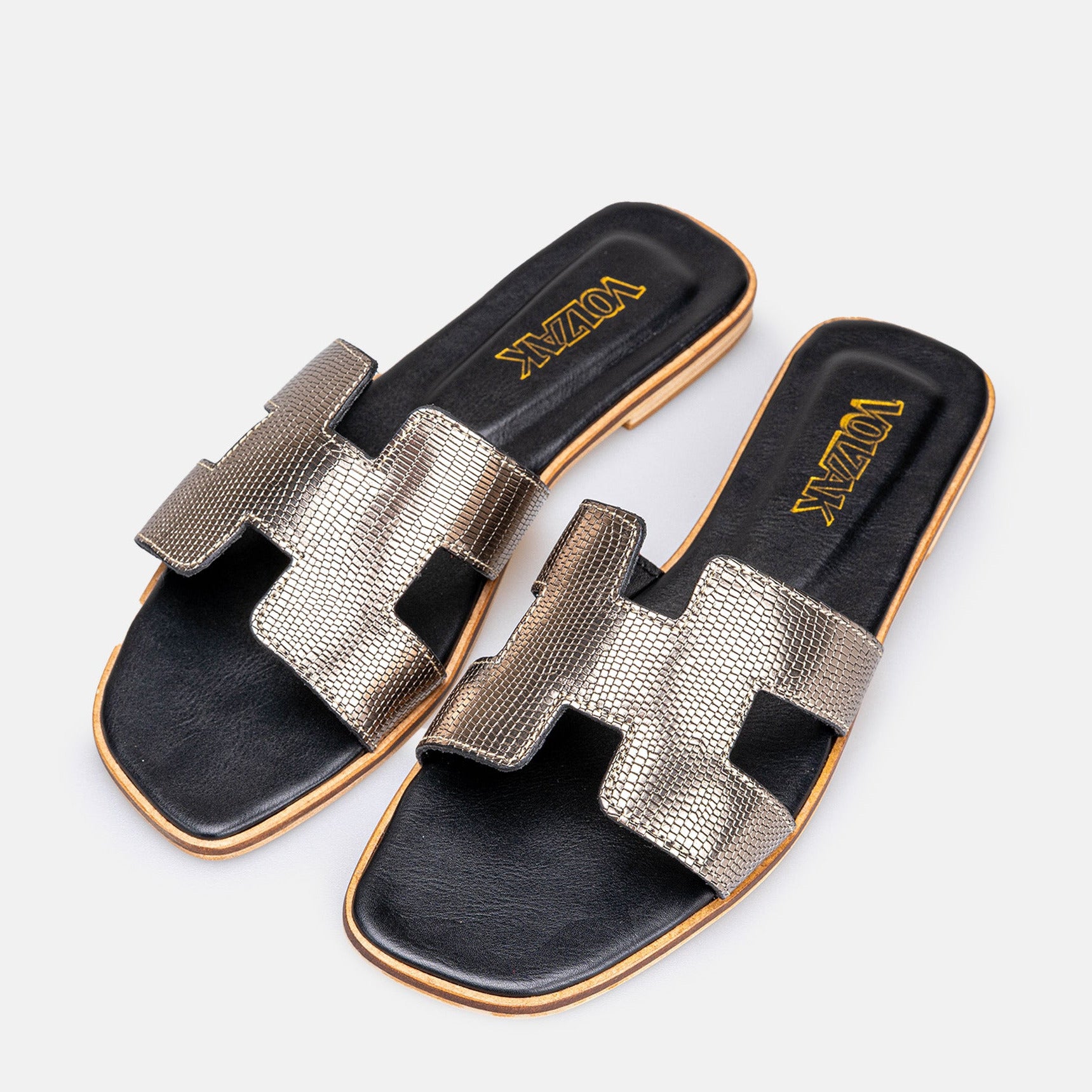 Volzak 900 Sandale en cuir Argenté brillant (Édition Limitée)