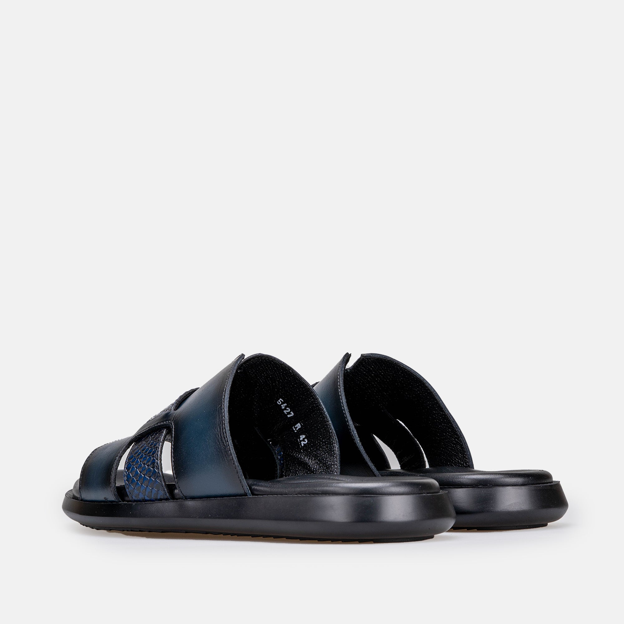 Volzak 5427 Sandale en cuir bleu