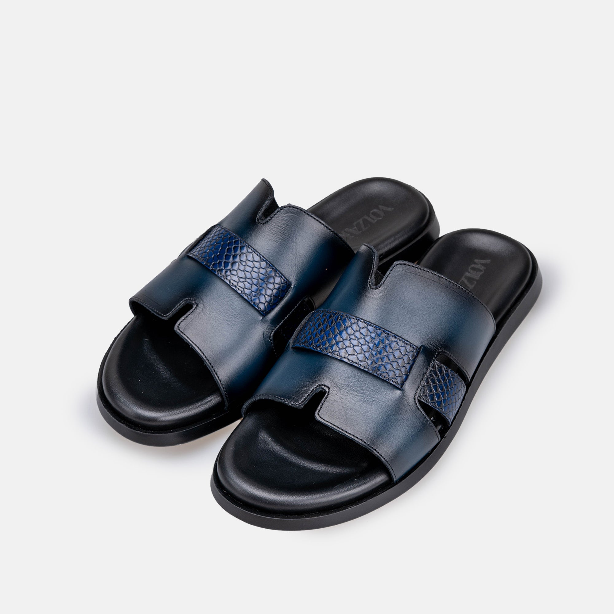 Volzak 5427 Sandale en cuir bleu