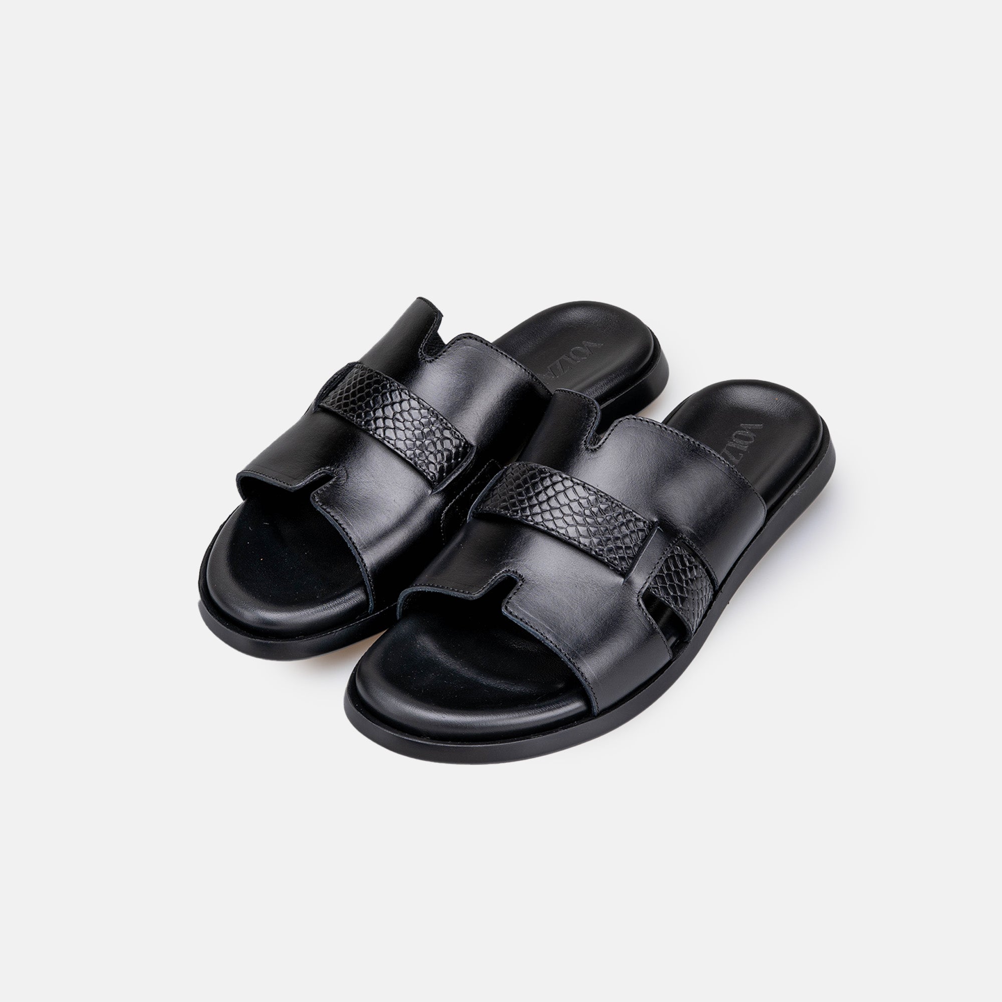 Volzak 5427 Sandale en cuir noir