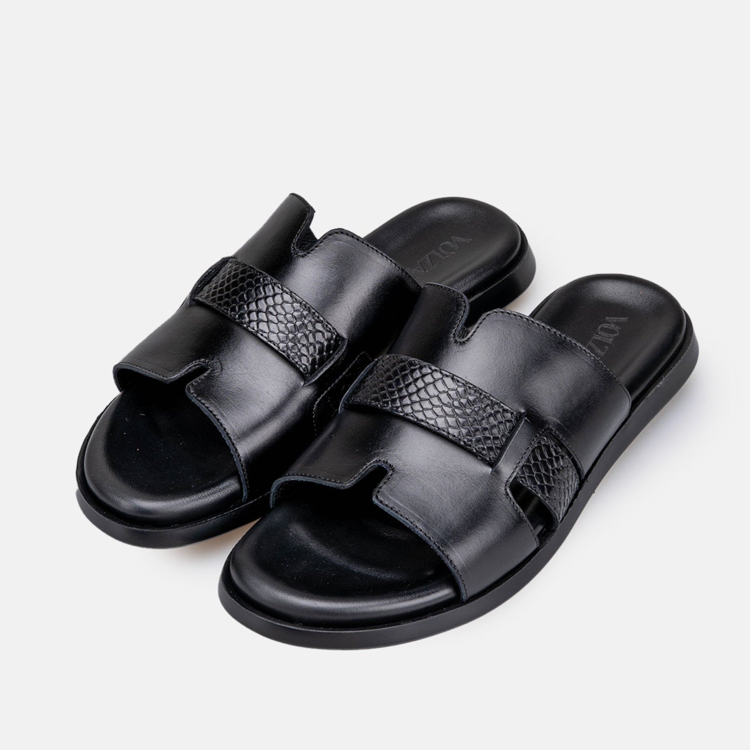 Volzak 5427 Sandale en cuir noir