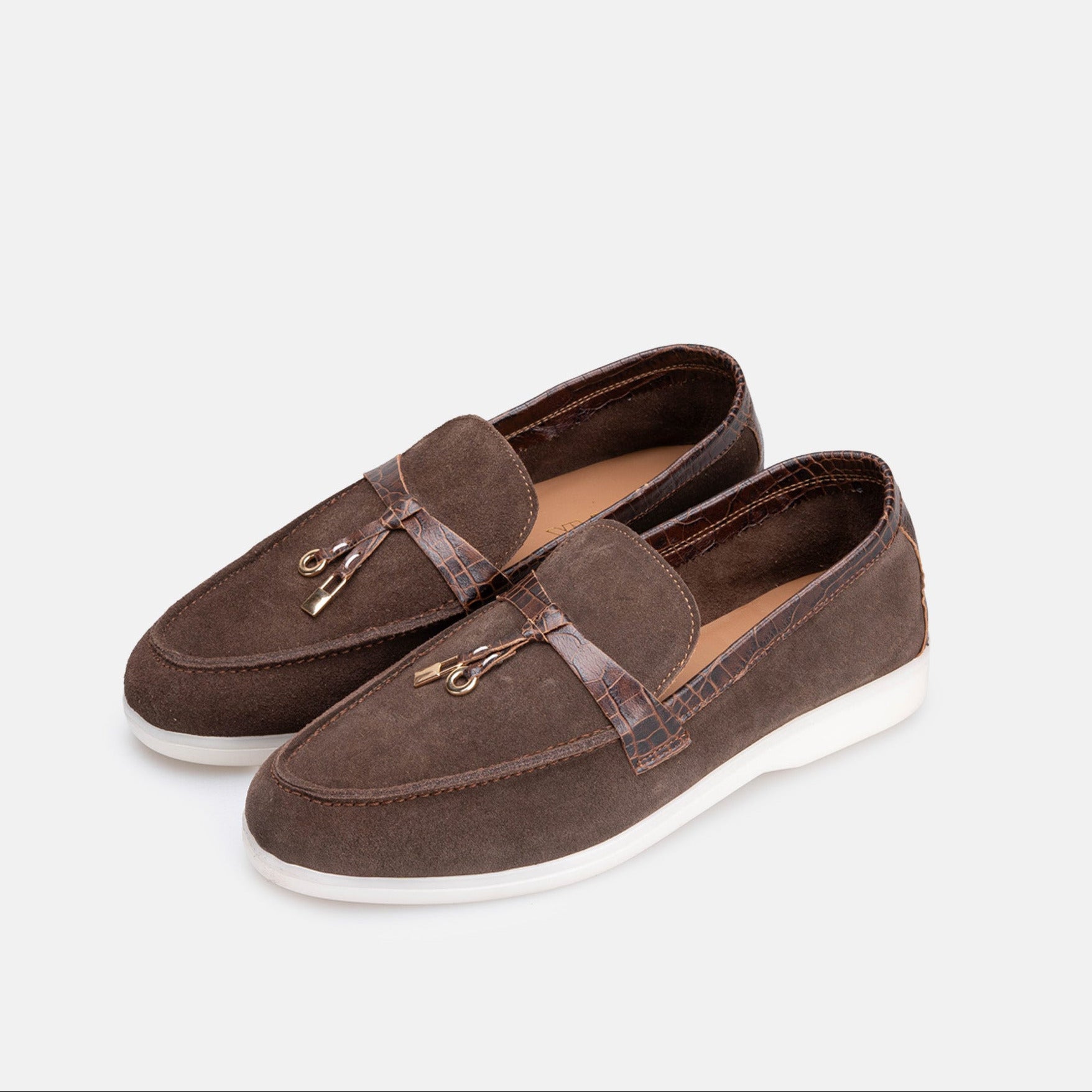 Volzak 32 s mocassin en daim Marron