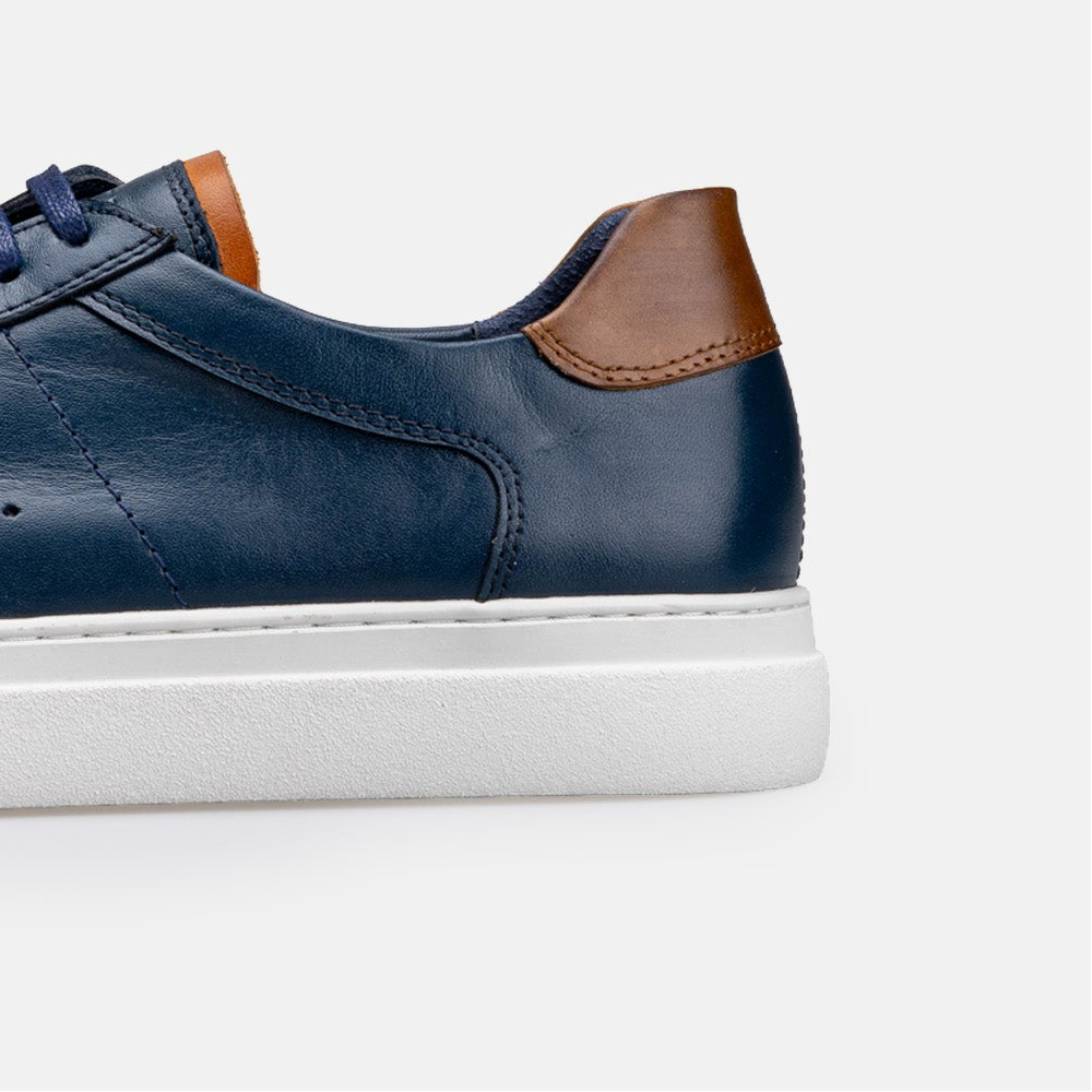 Volzak 7011 basket en cuir Bleu