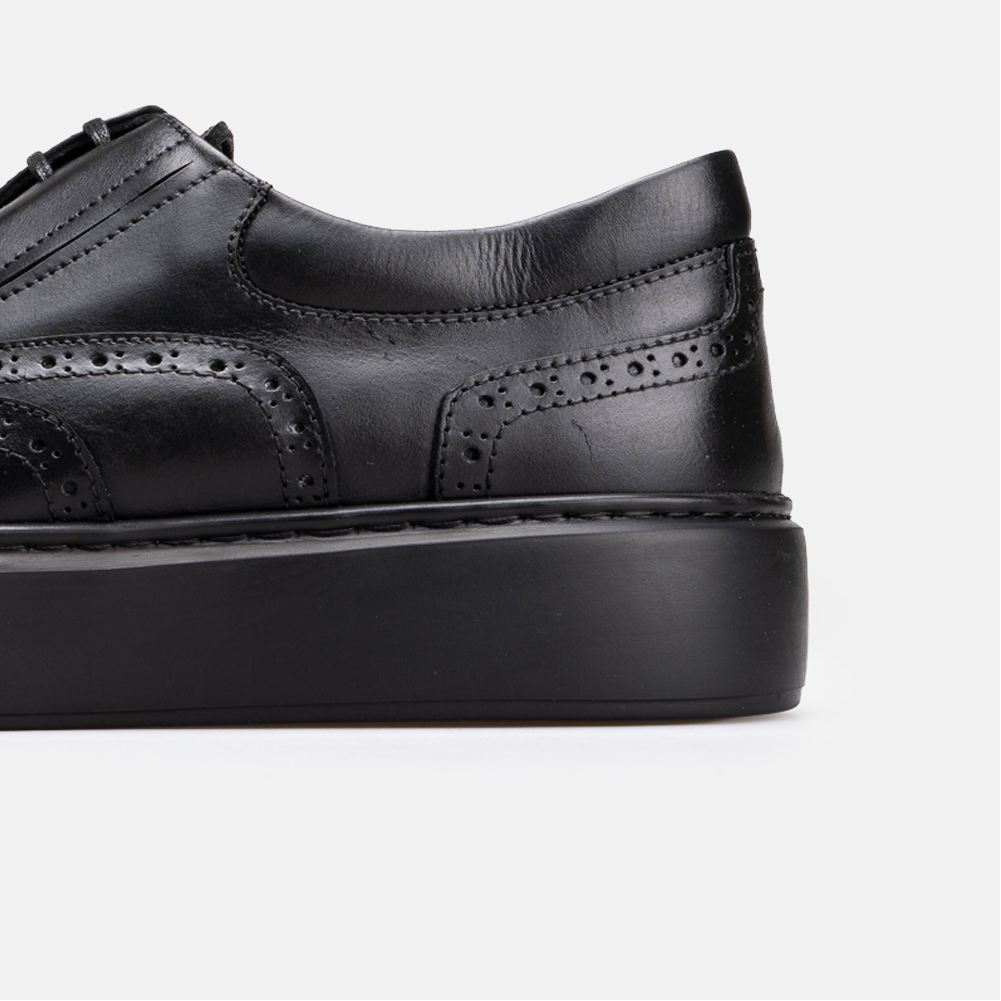 Volzak 326 Basket en cuir Noir