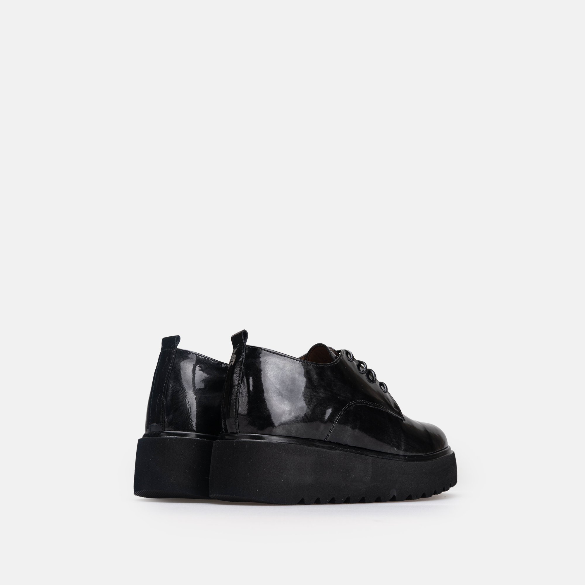 Volzak 4029 Chaussure en cuir Noir Gris Vernis