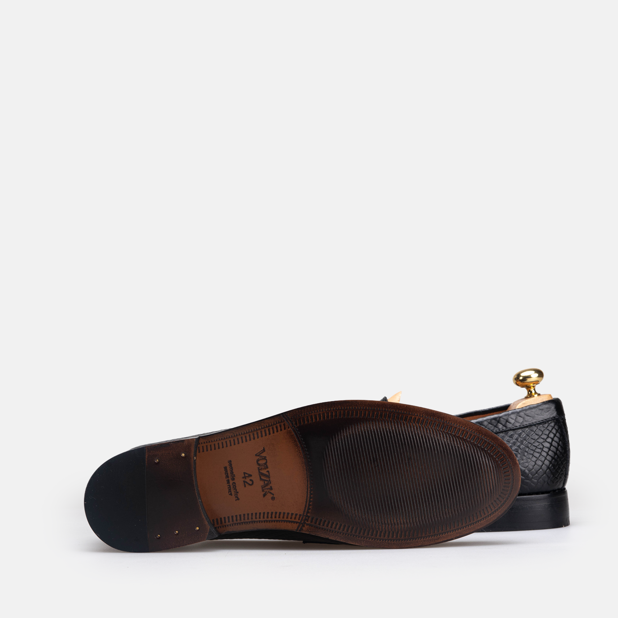 Volzak 5533 chaussure en cuir Noir Croco