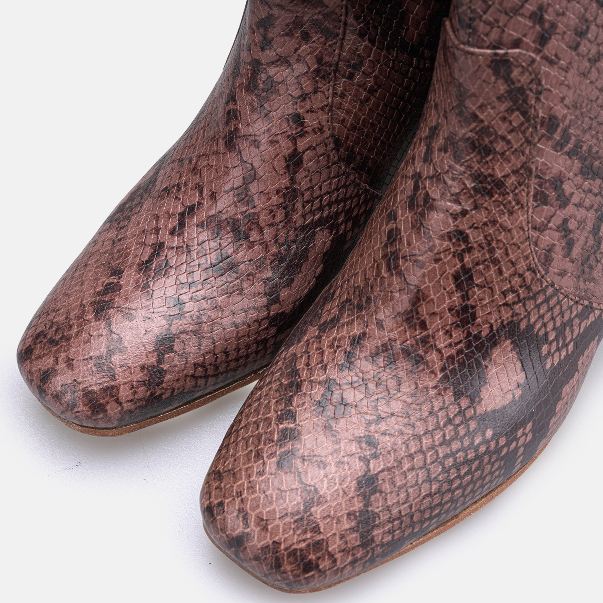 Volzak 4023 Bottine en cuir Marron Serpent