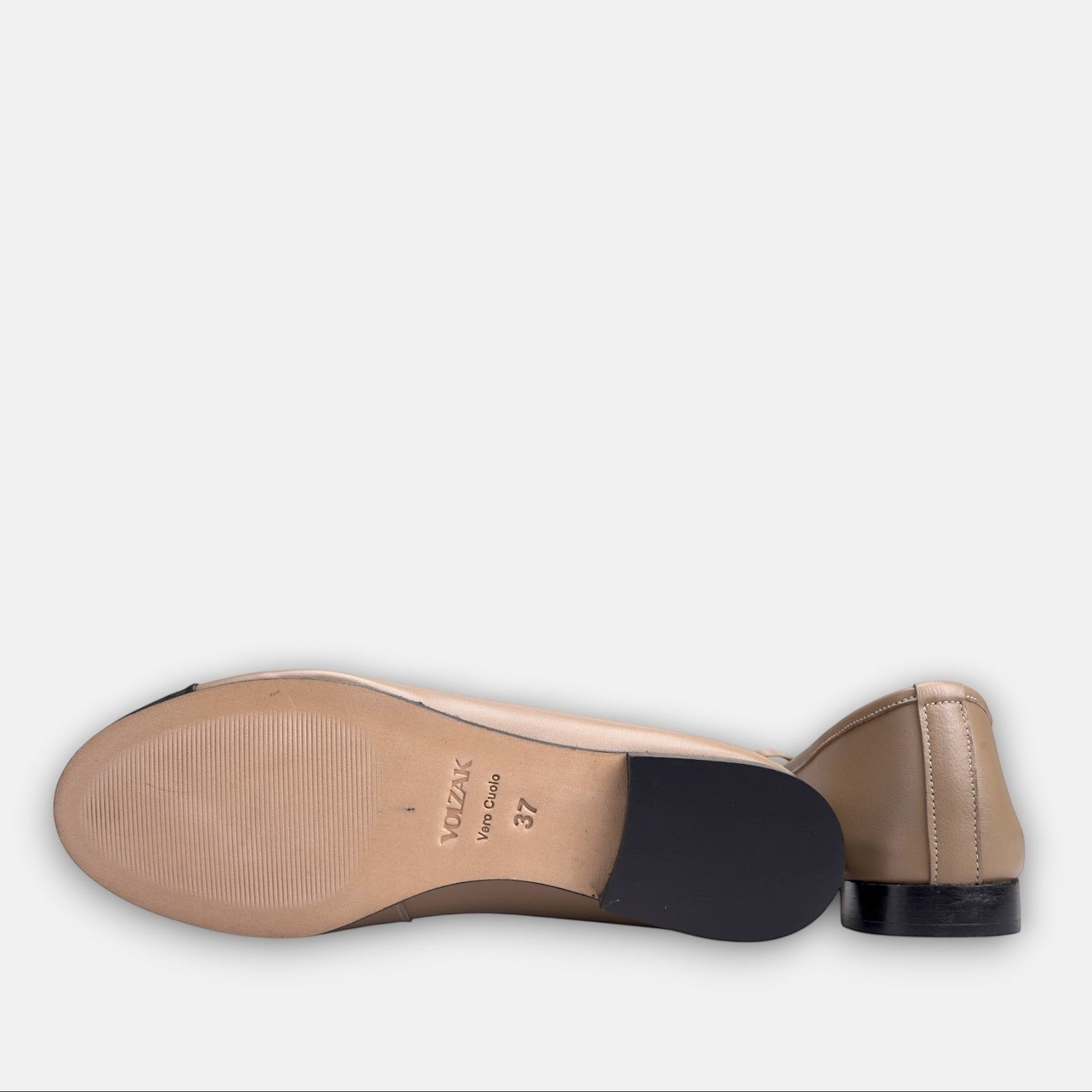 Volzak 078 Ballerine en cuir Beige