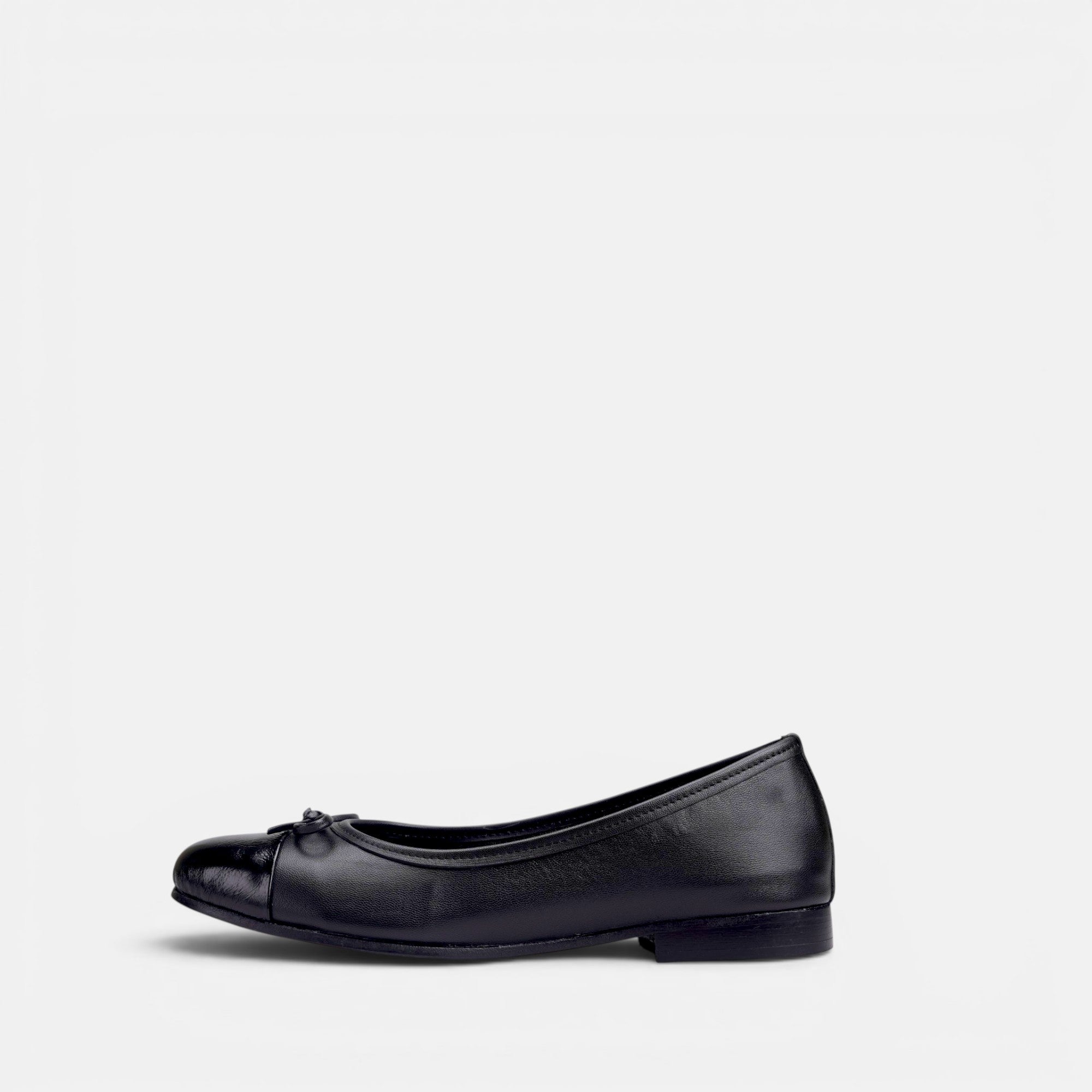 Volzak 078 Ballerine en cuir Noir