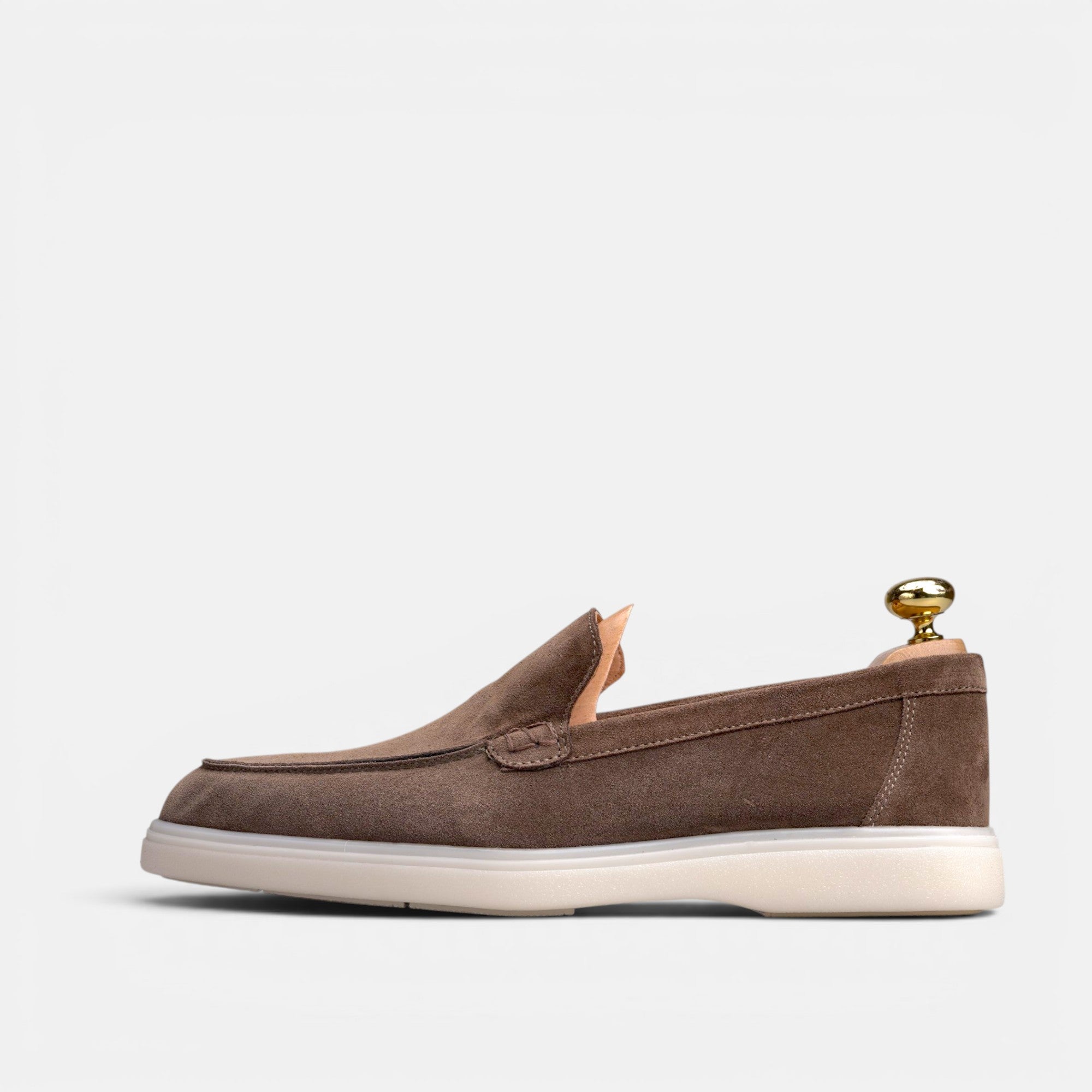 Volzak 713 Mocassin en daim Taupe