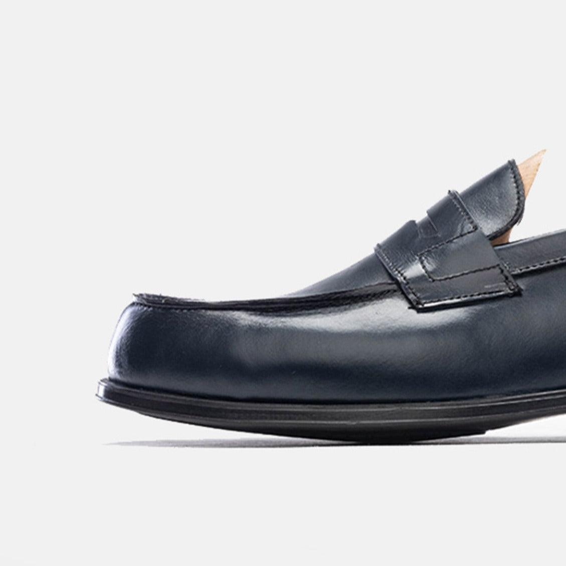 Volzak 5157 Mocassin penny en cuir Bleu