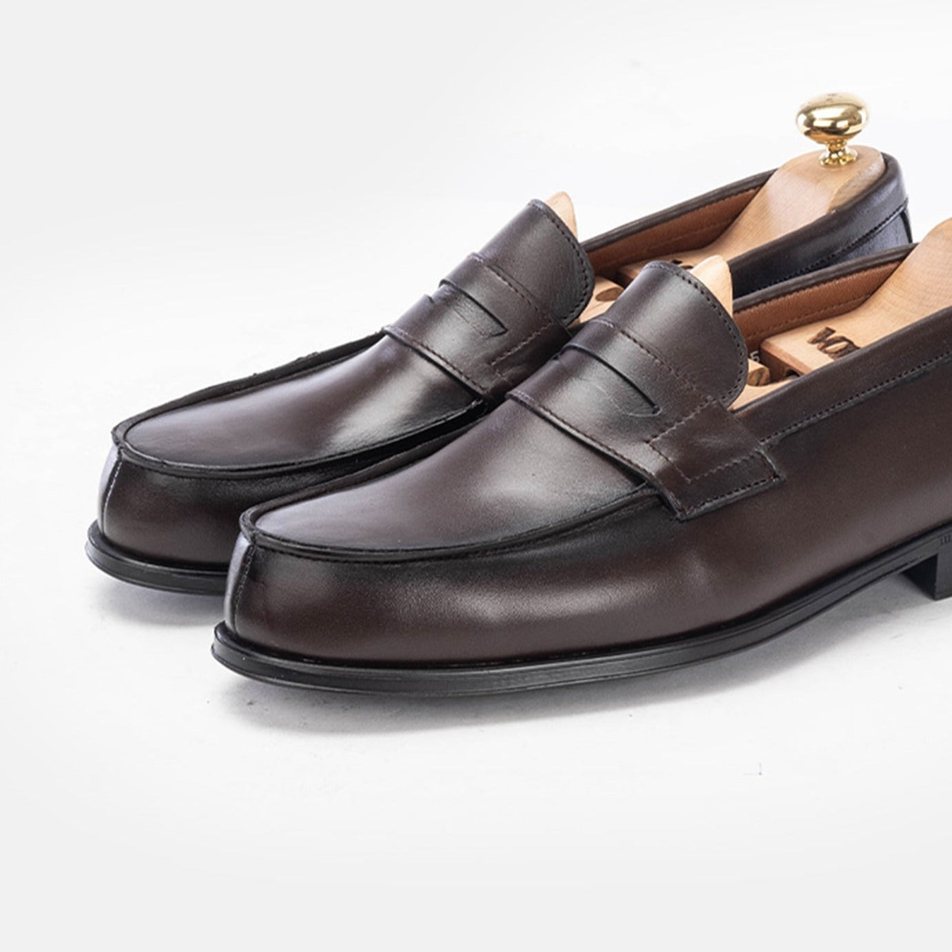Volzak 5157 Mocassin penny en cuir Marron