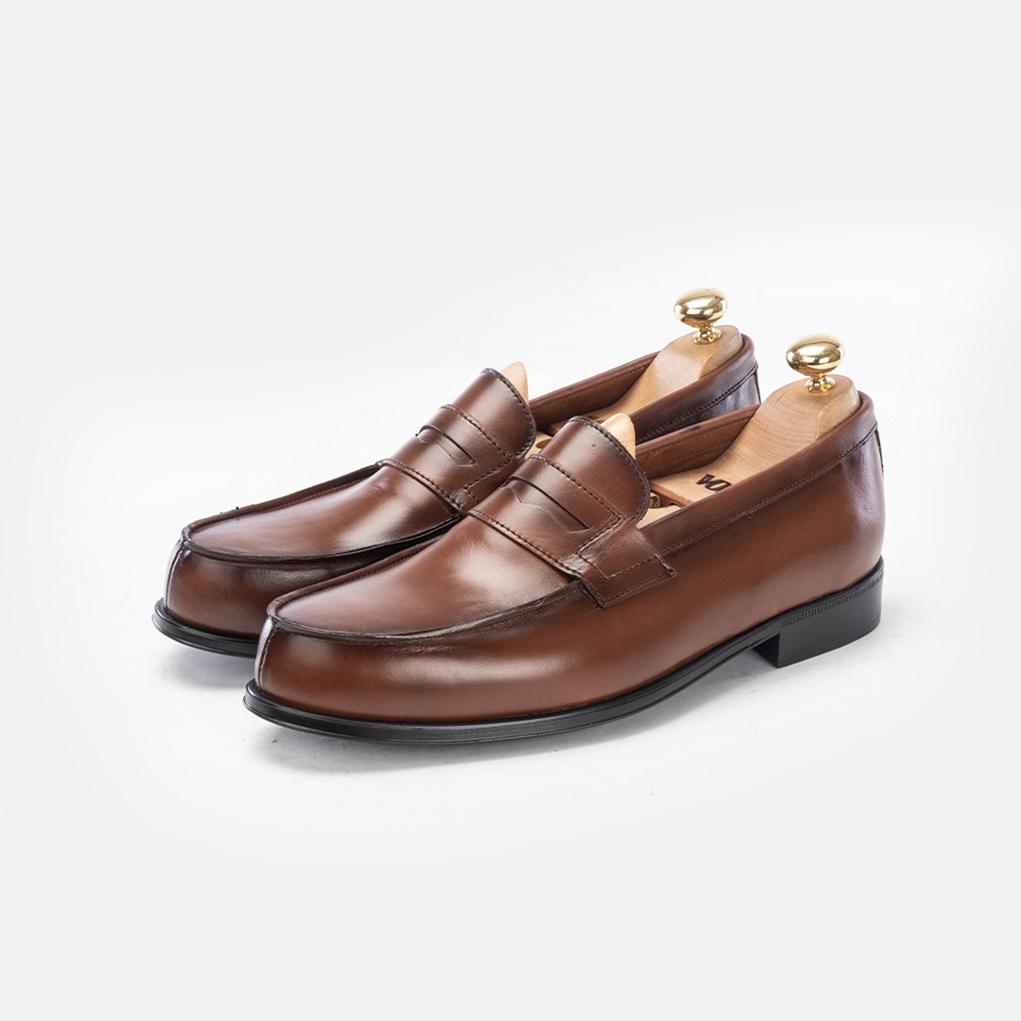 Volzak 5157 Mocassin penny en cuir Camel