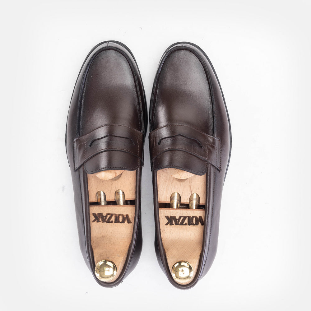 Volzak 5157 Mocassin penny en cuir Marron