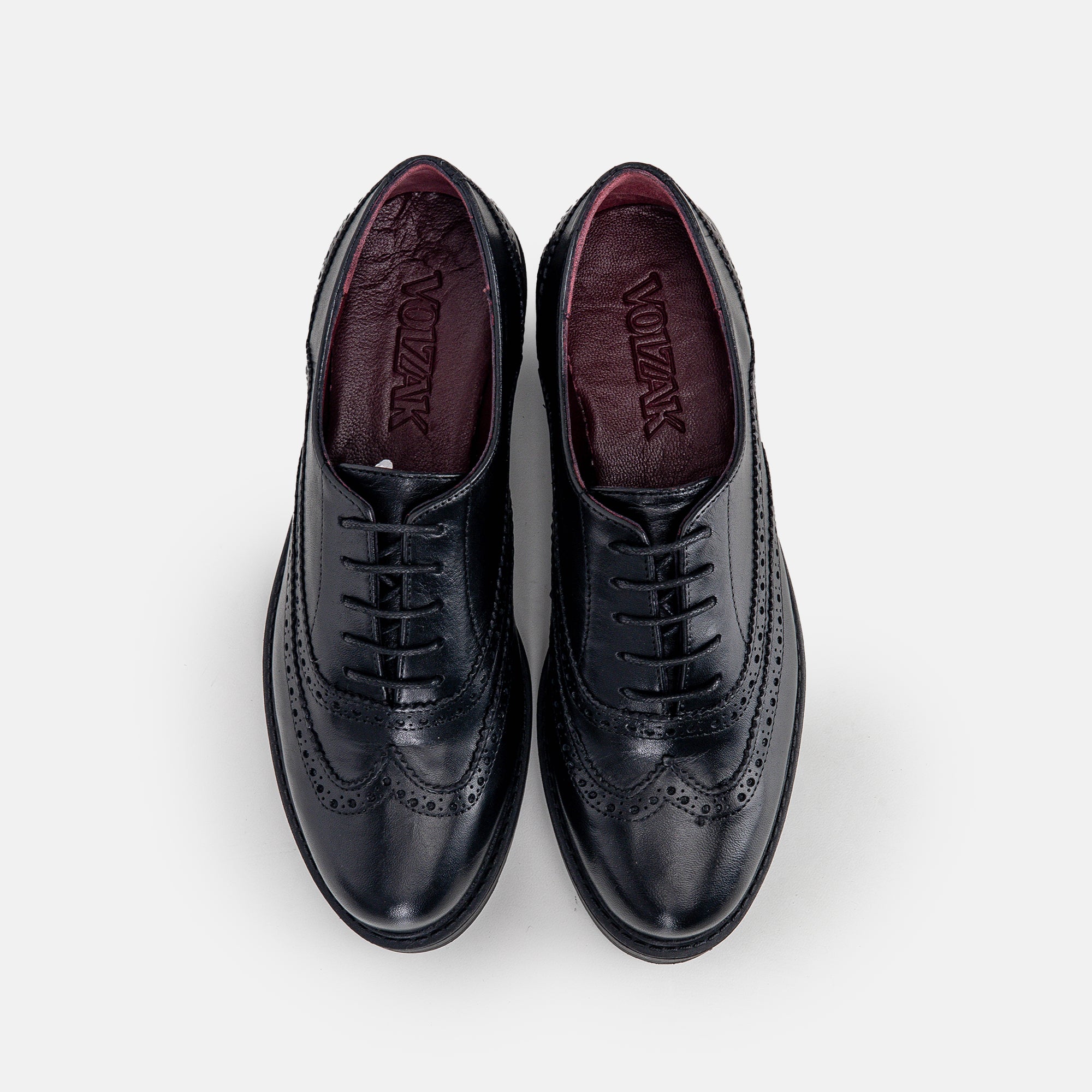 Volzak 0720 Black Leather Shoe