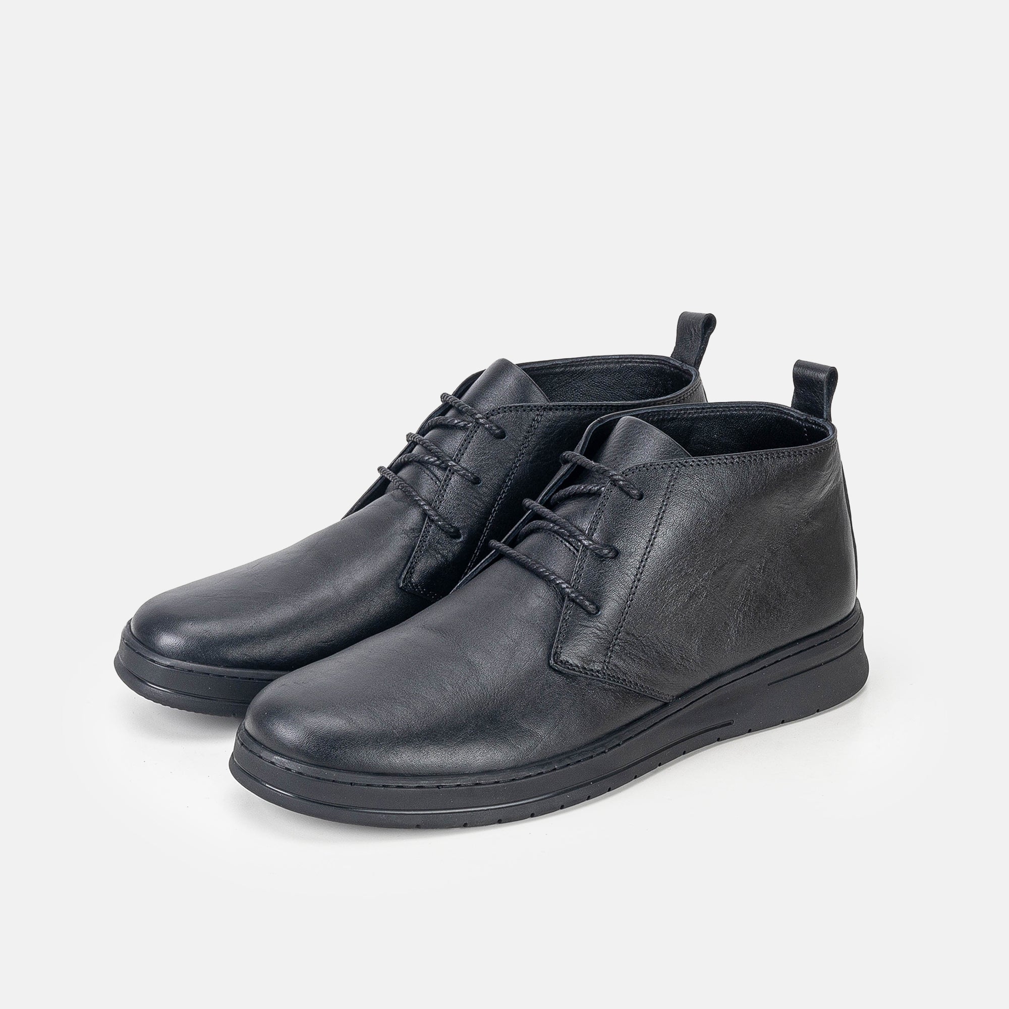 Volzak 805 Black Leather Ankle Boot
