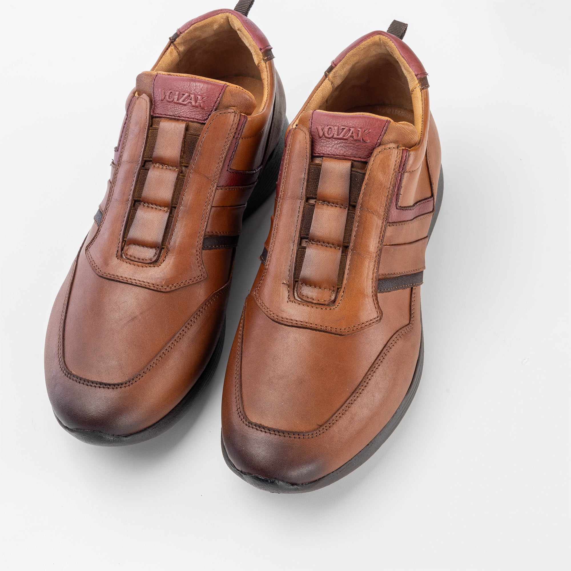 Volzak 586 Espadrille en cuir camel