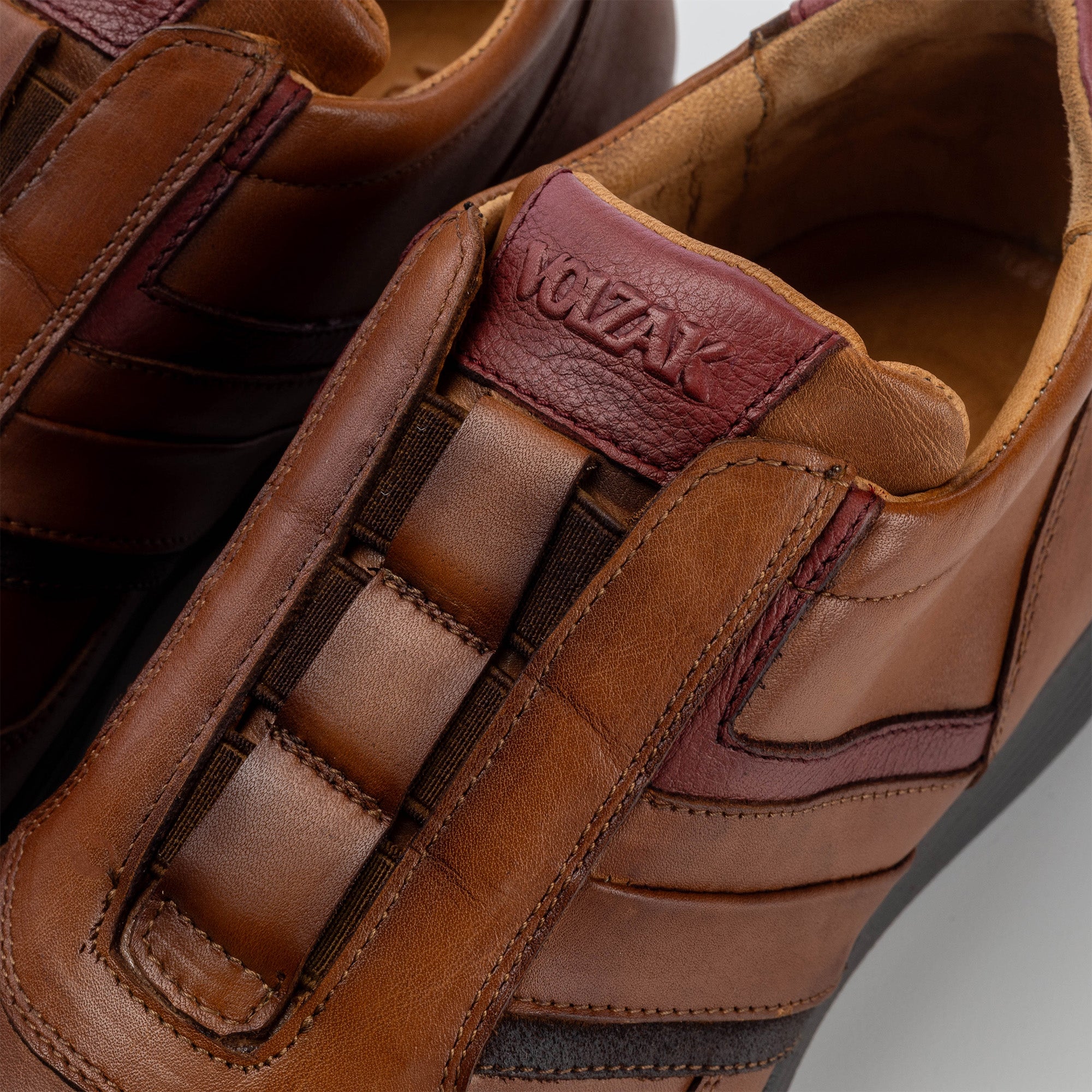 Volzak 586 Espadrille en cuir camel