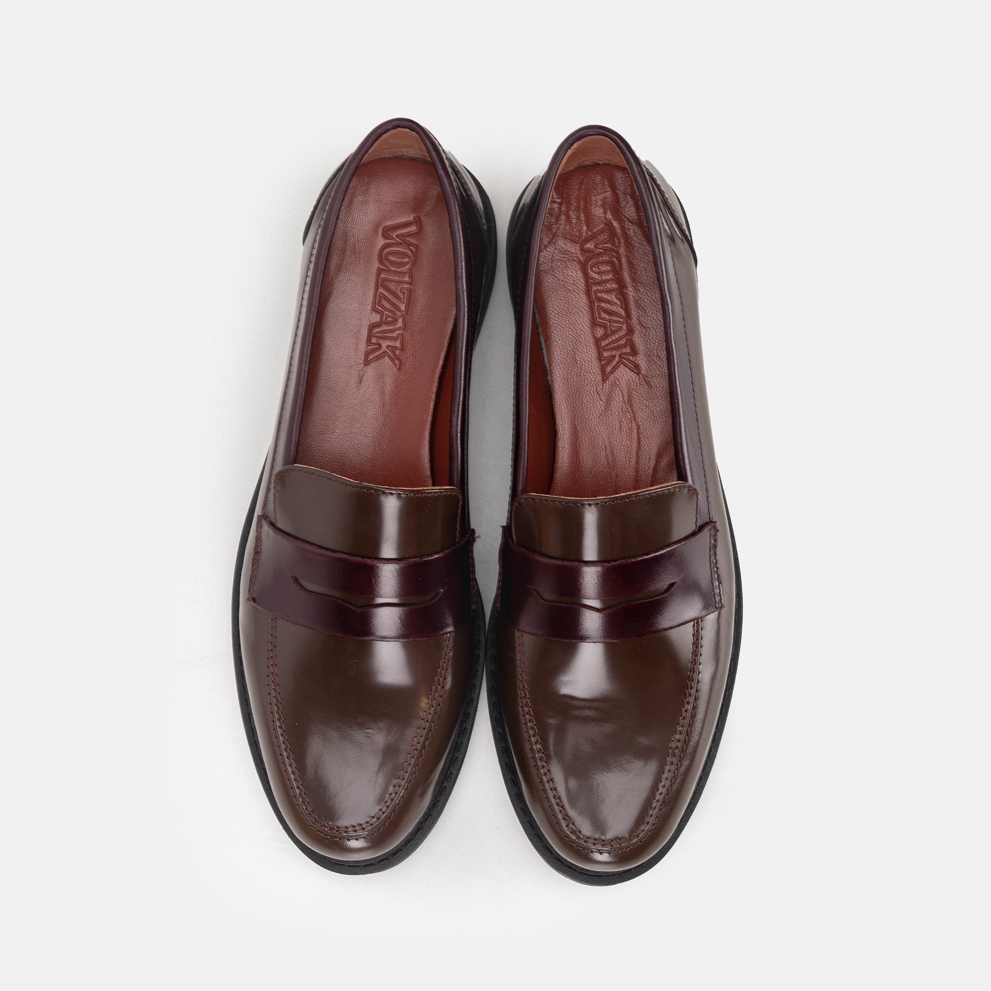 Volzak 0727 Brown Patent Leather Shoe
