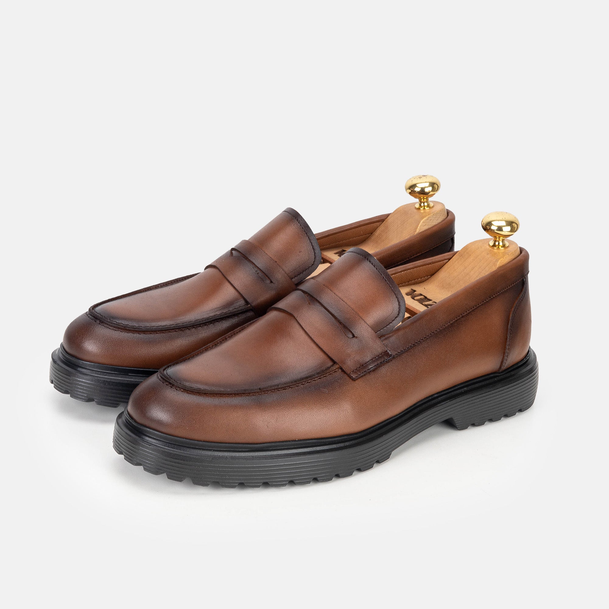 Volzak 5308 chaussure en cuir Marron Vintage