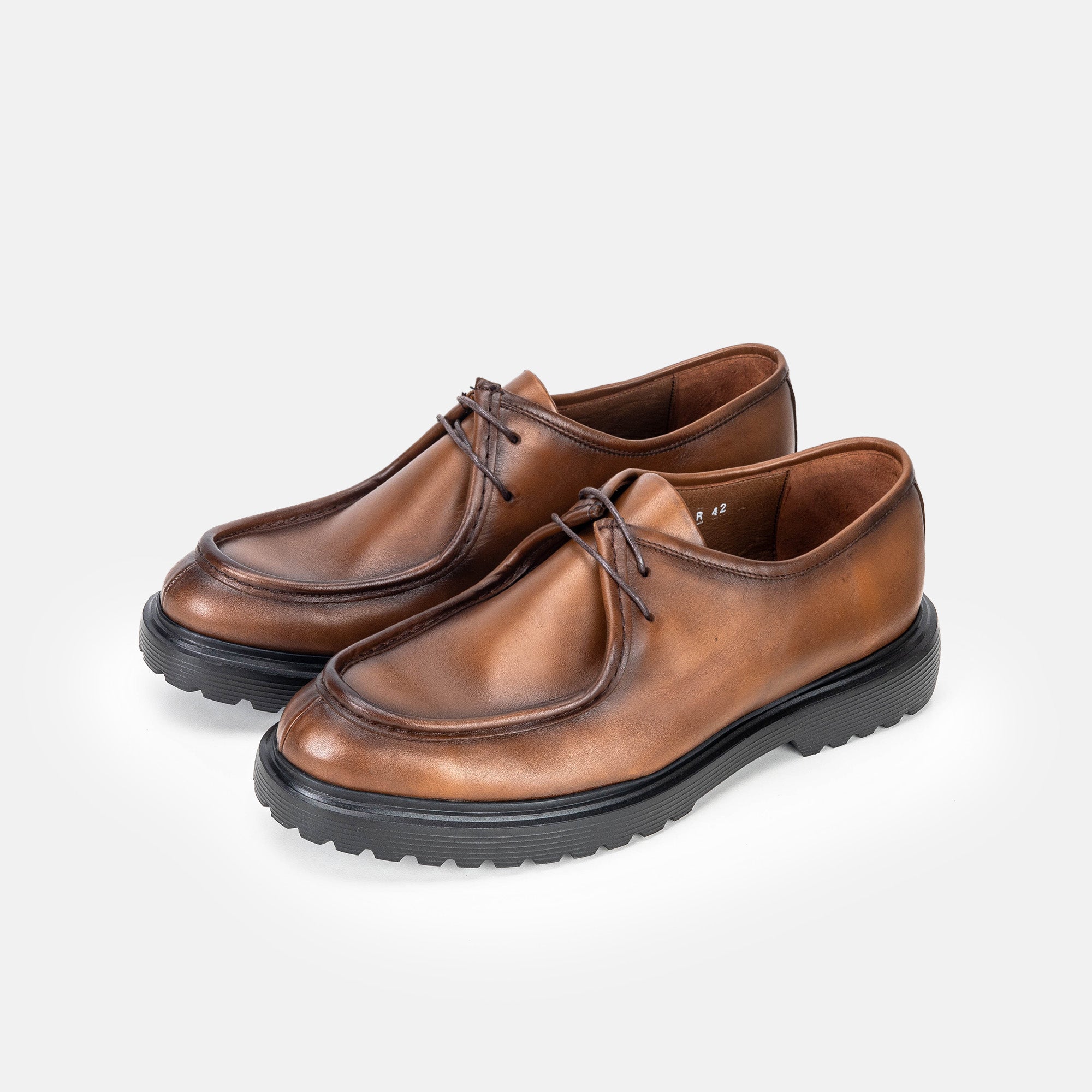Volzak 5322 chaussure en cuir Marron Vintage