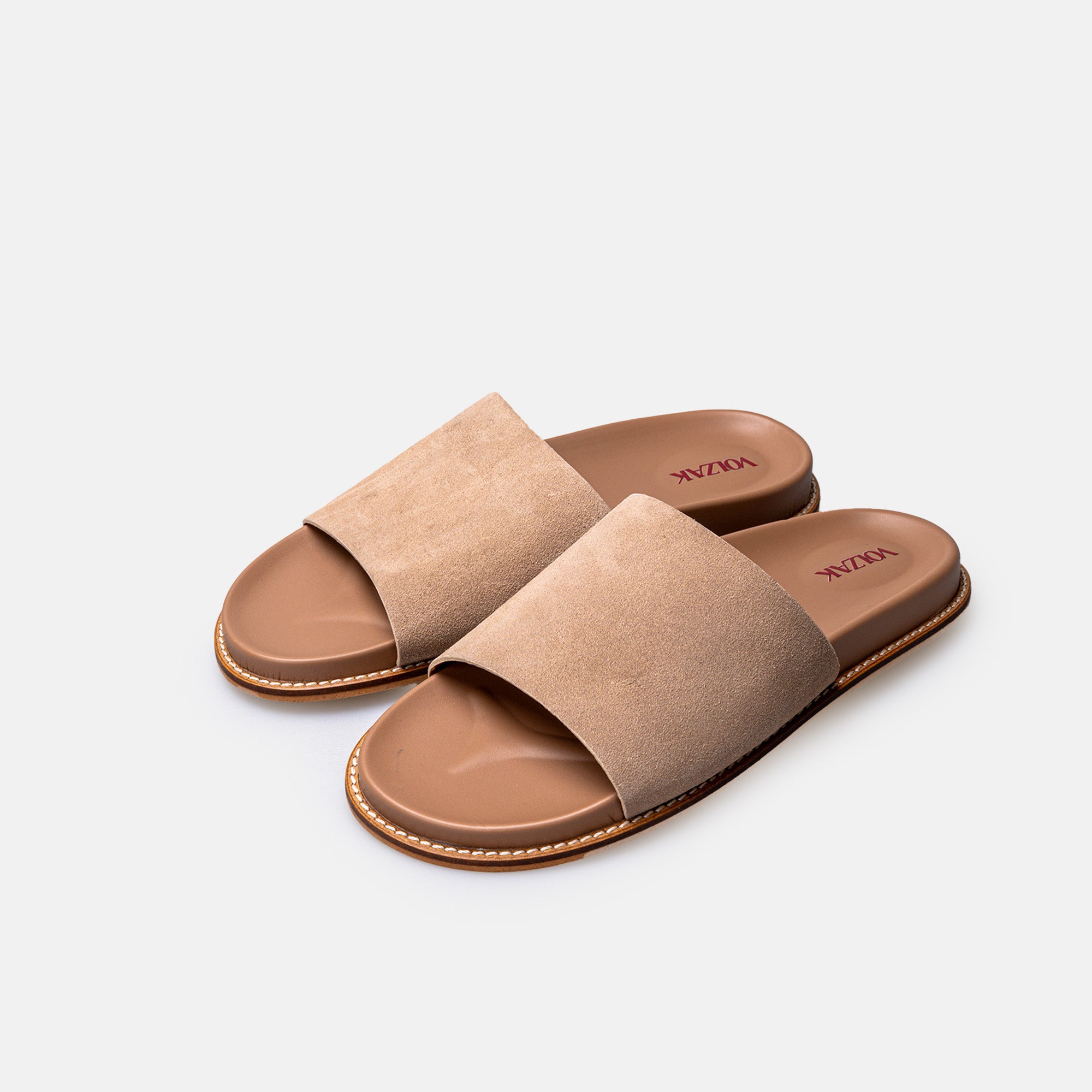 Volzak 521 Sandale en daim Beige