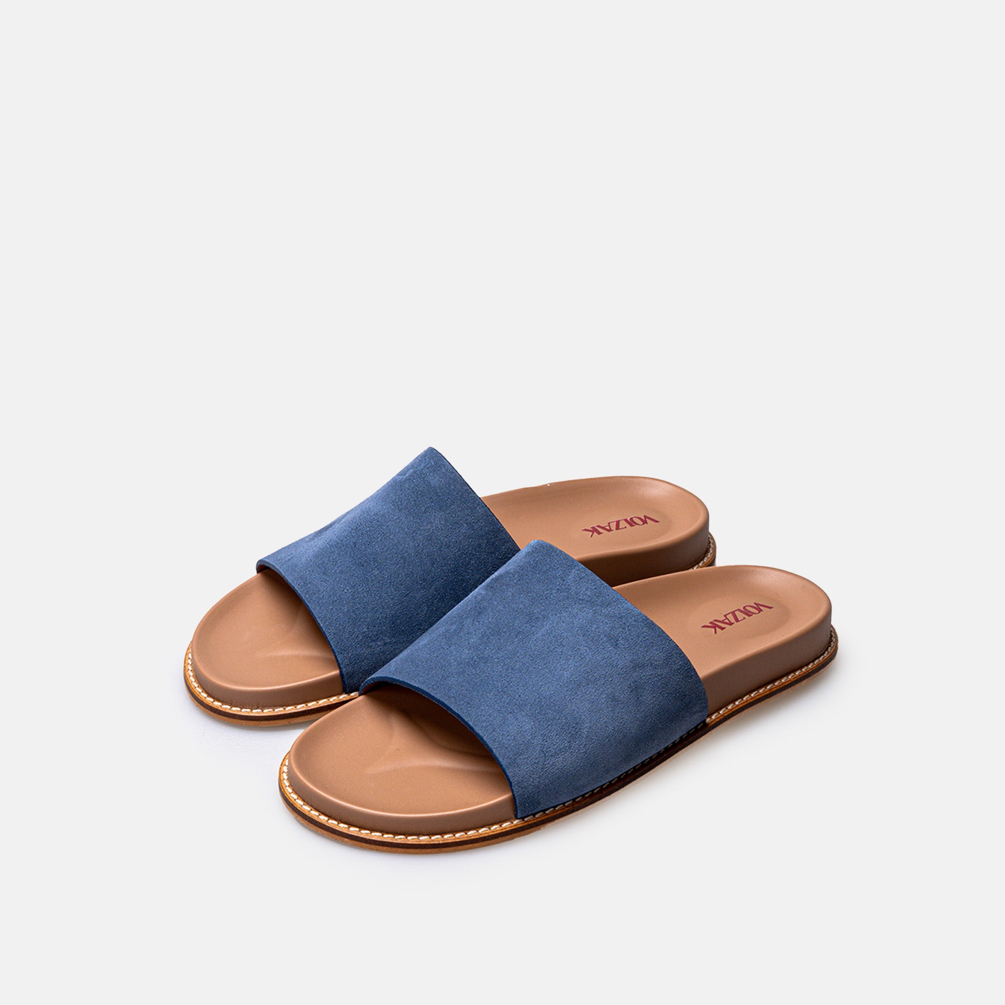 Volzak 521 Sandale en daim Bleu