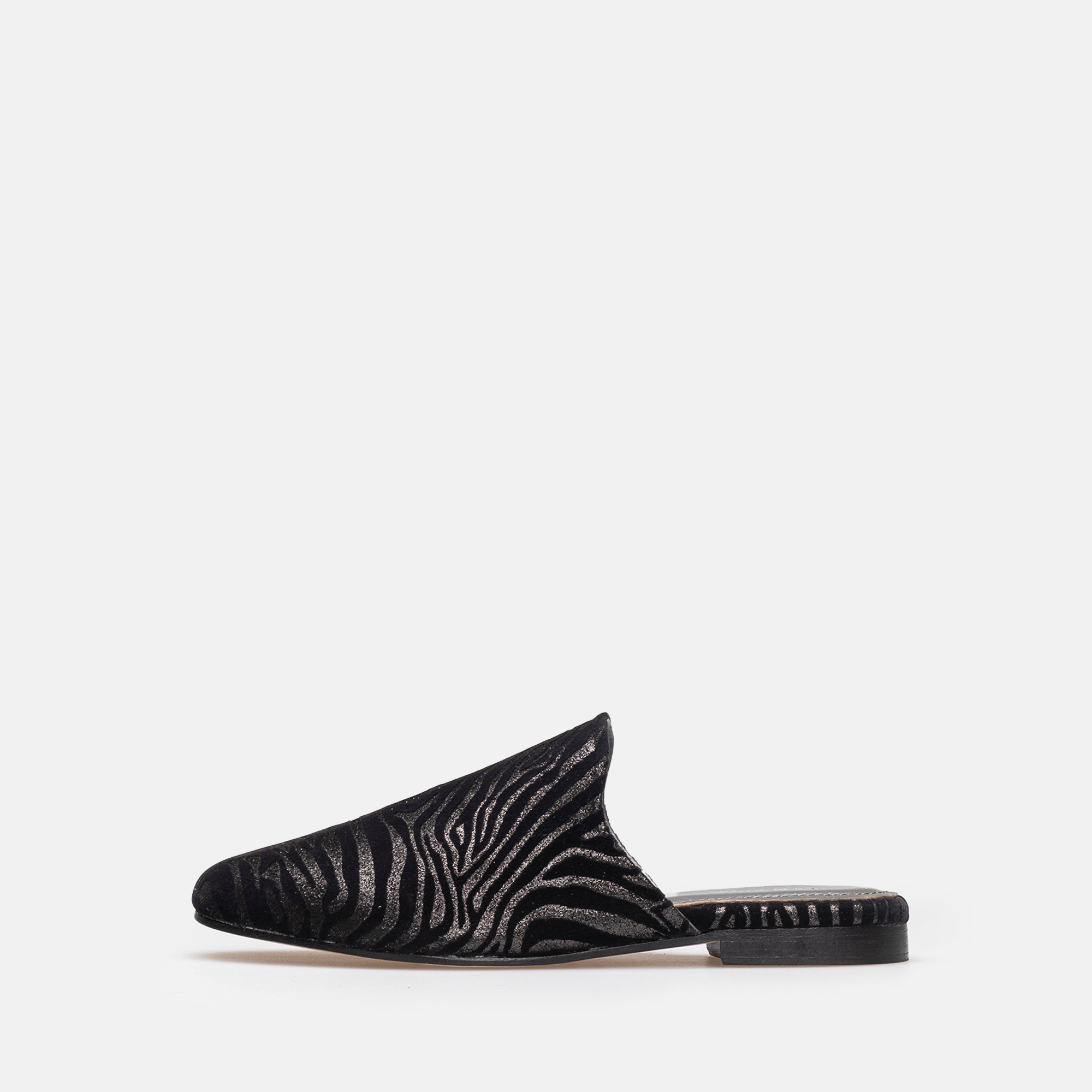 Volzak 3111 Mule en cuir Noir