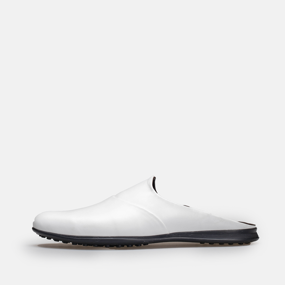 Volzak 5402 Mule en cuir Blanc