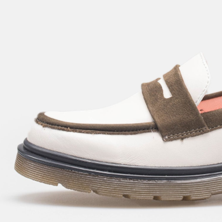Volzak 422 Beige Green Leather Shoe