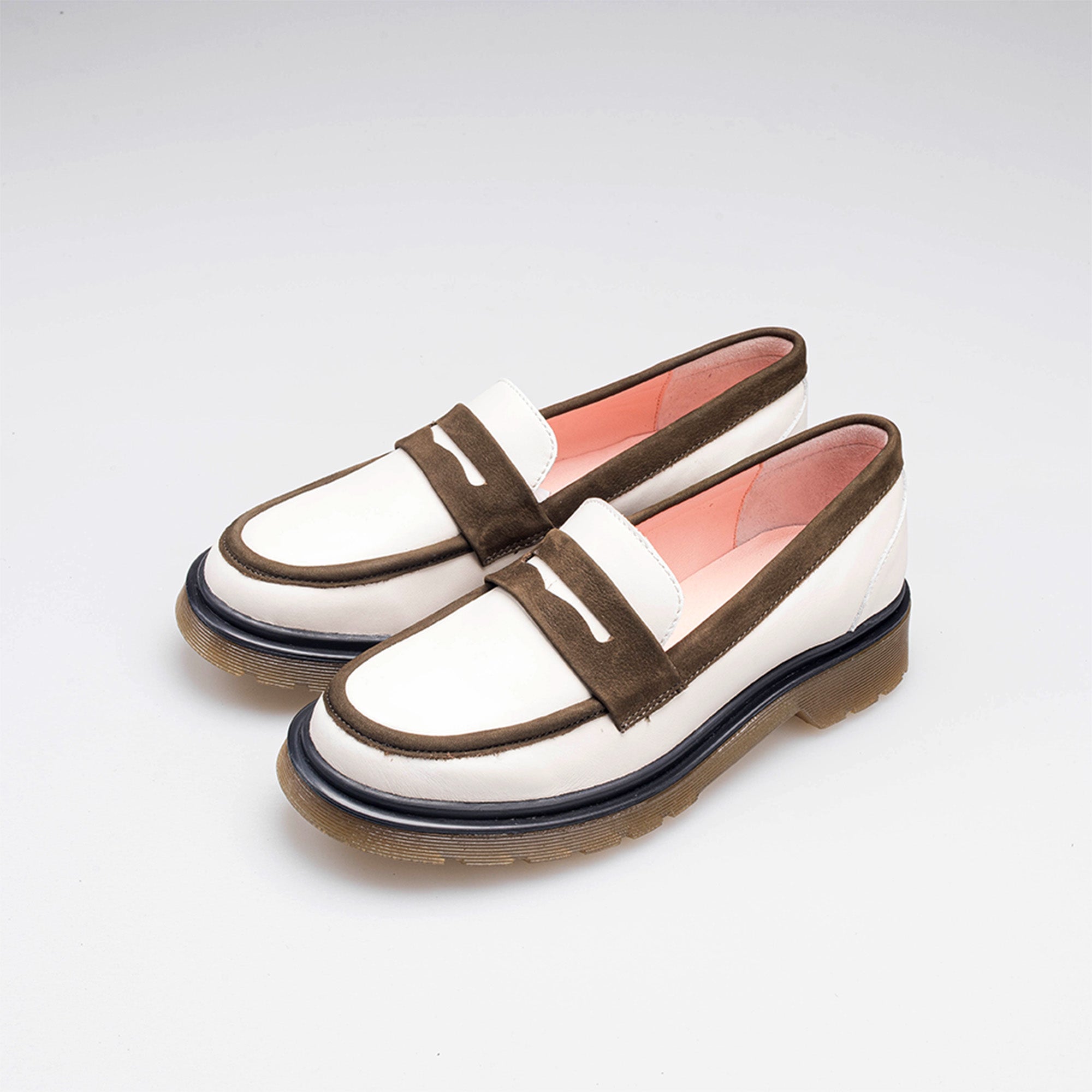 Volzak 422 Beige Green Leather Shoe