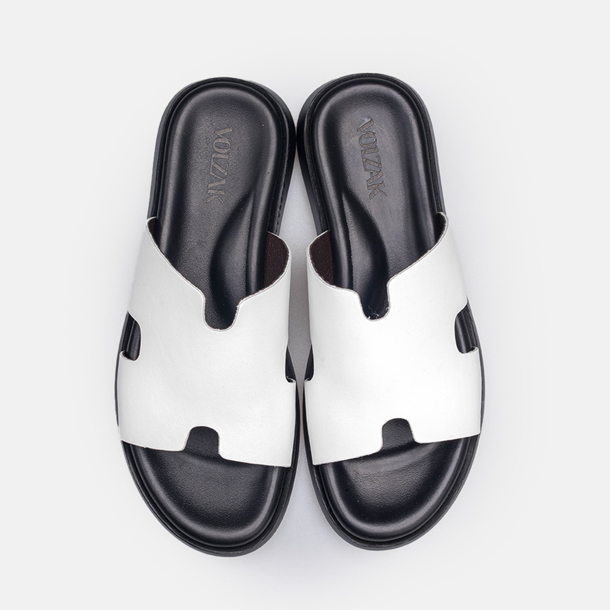 Volzak 5405 Sandale en cuir Blanc