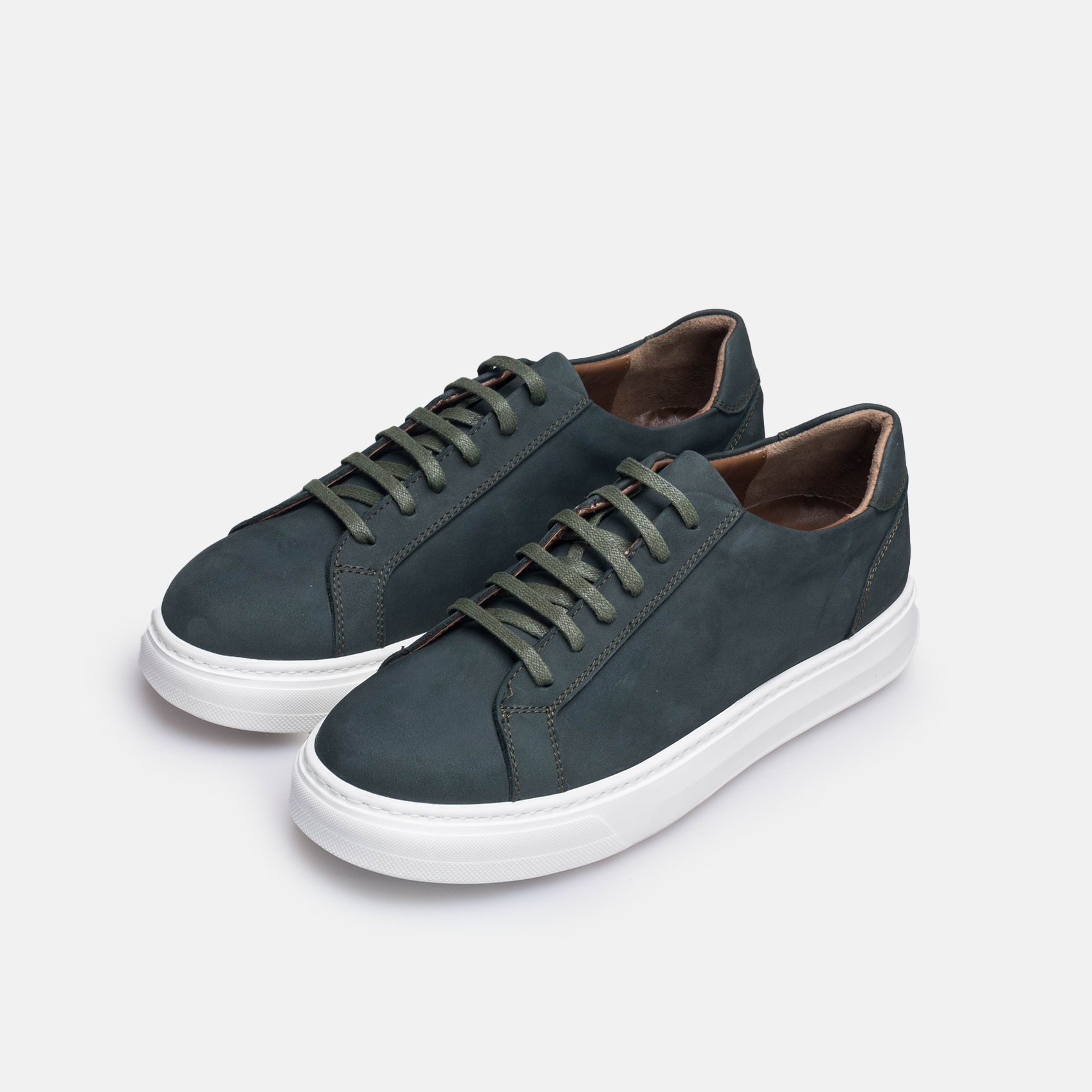 Volzak 6041 Basket en nubuck Vert foncé