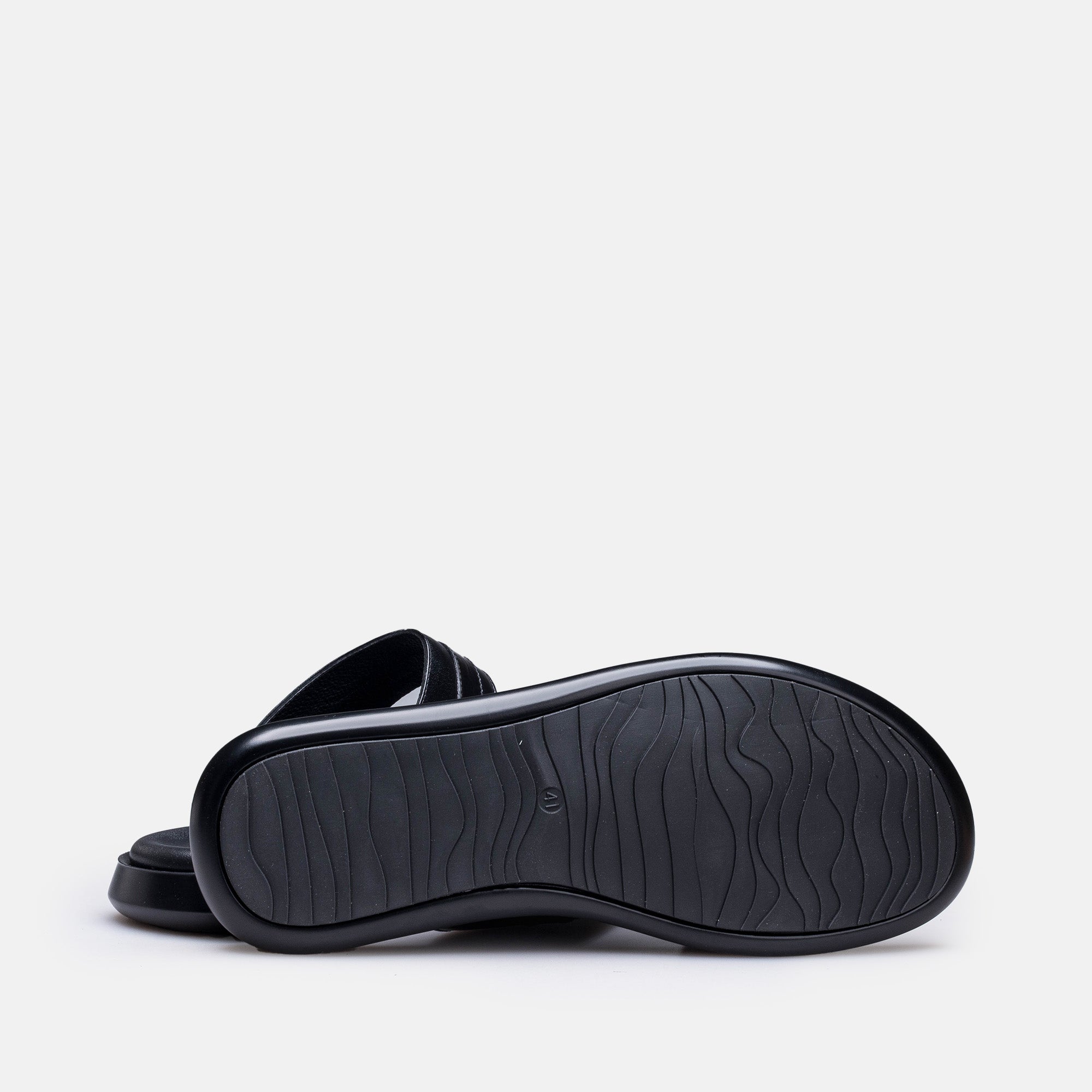 Volzak 5412 Black Leather Sandal