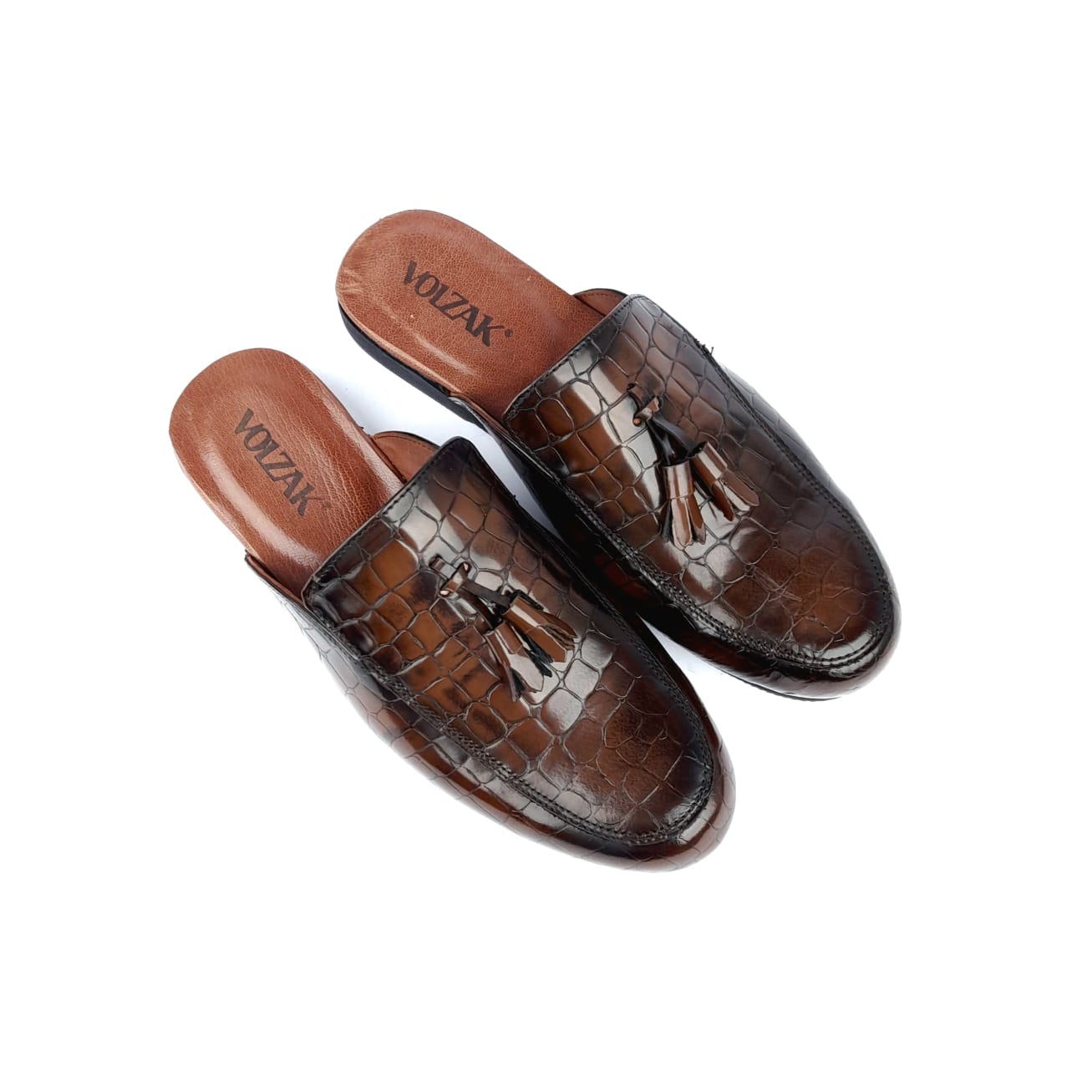 Volzak 5035 Vintage Brown Leather Mule